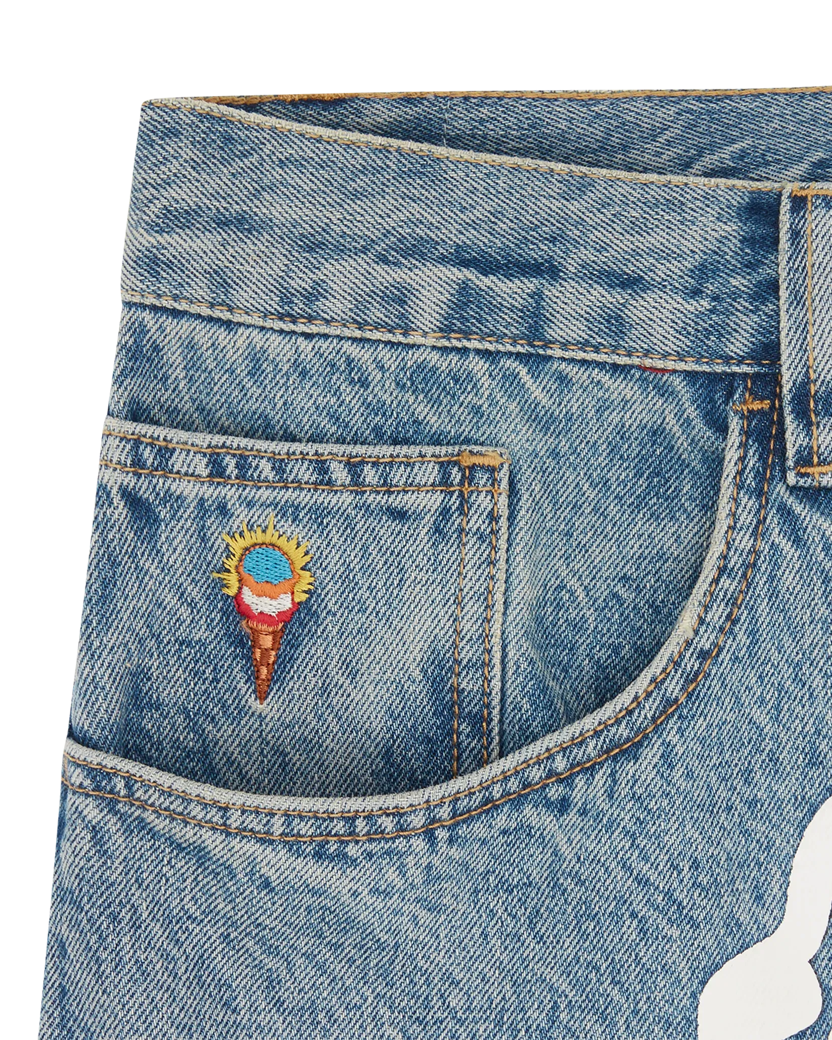 ICECREAM  Check Lined Denim Pant