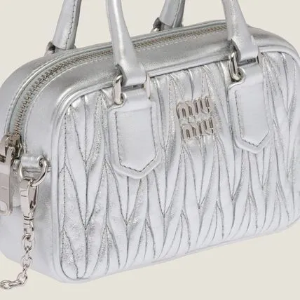 ◇【MIU MIU】レザー トップハンドルスモールバッグ