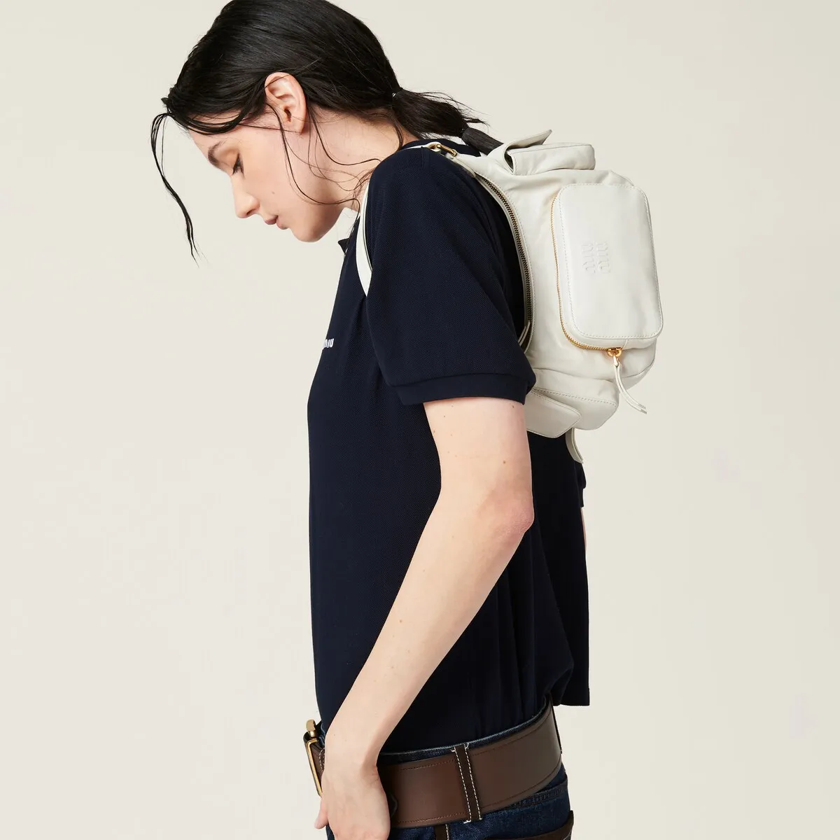 【MIU MIU】ナッパレザーポケットバッグ