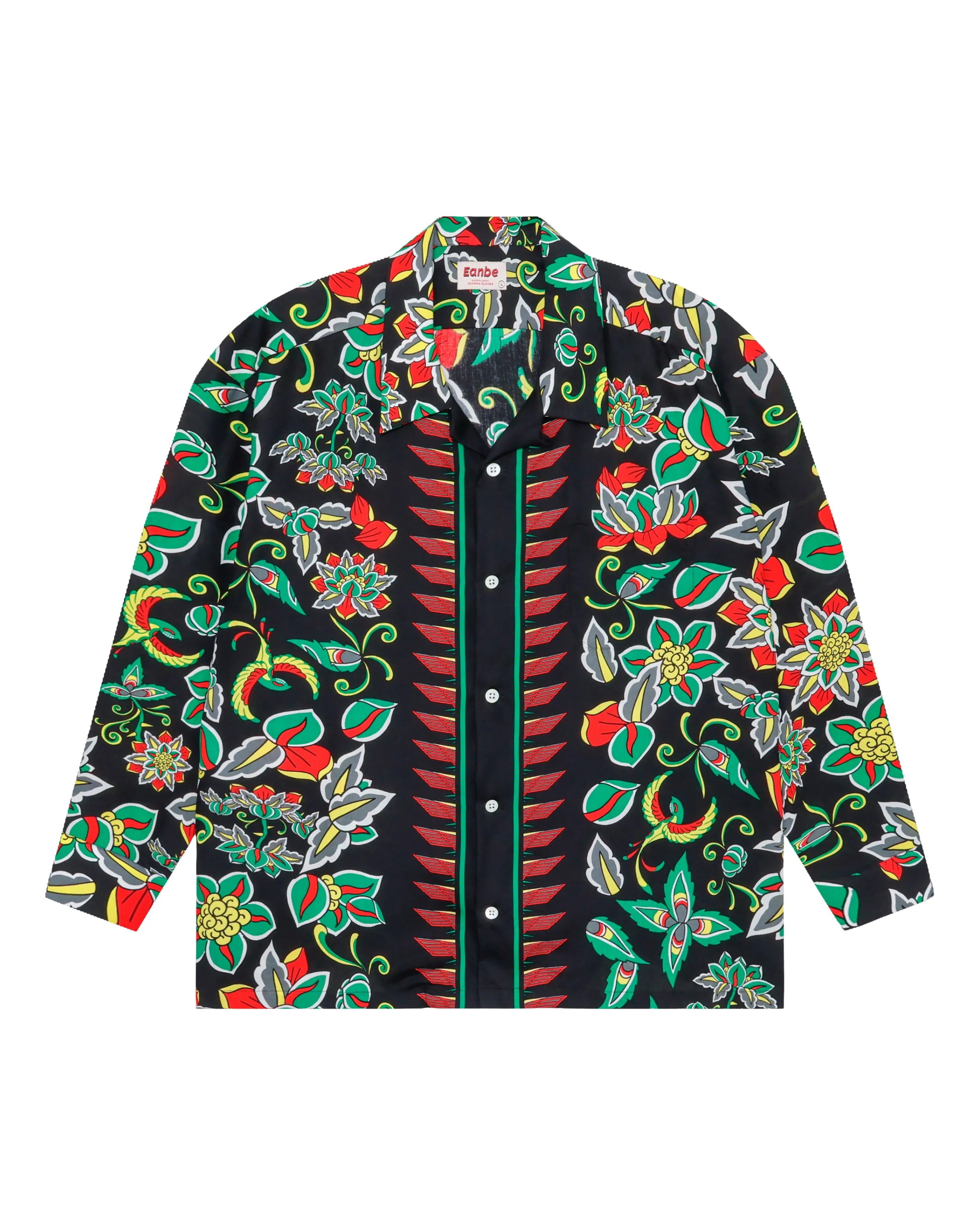 桃源花 L/S SHIRT / BLACK