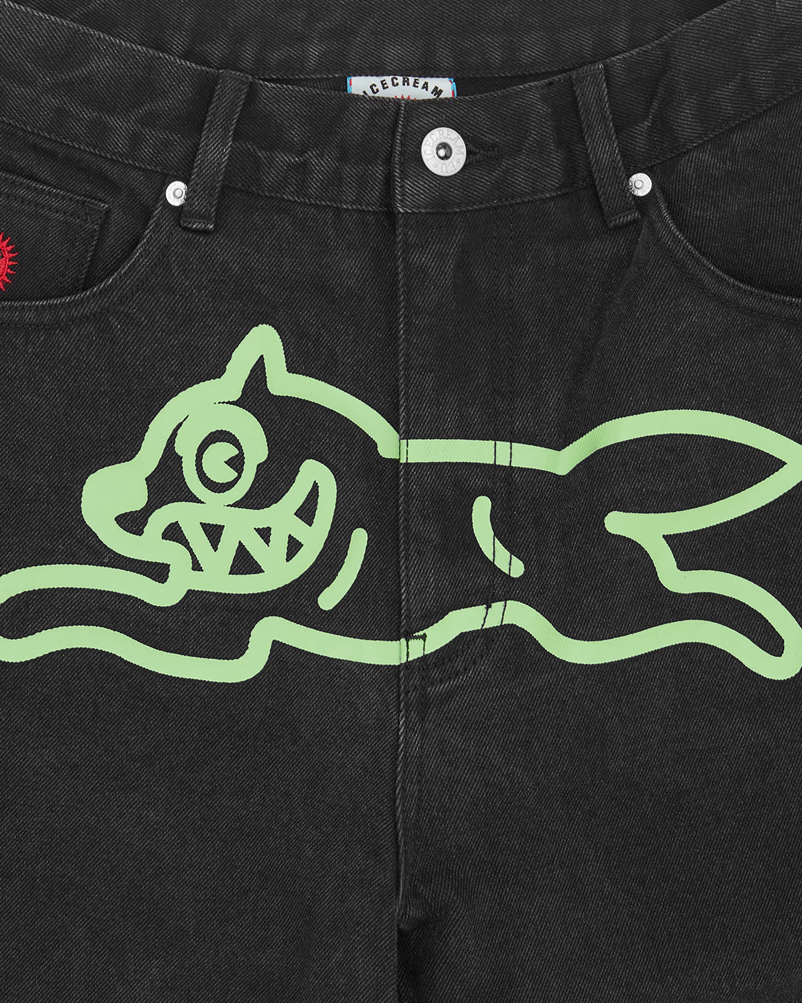 ICECREAM  Running Dog Denim Shorts