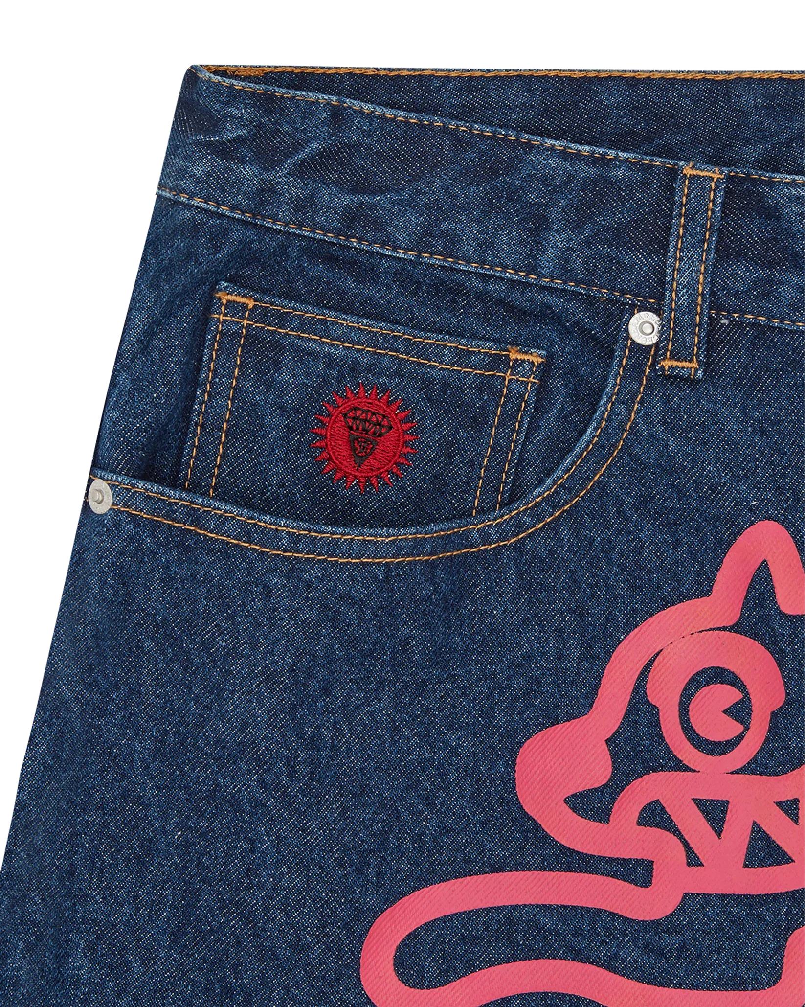 ICECREAM  Running Dog Denim Shorts