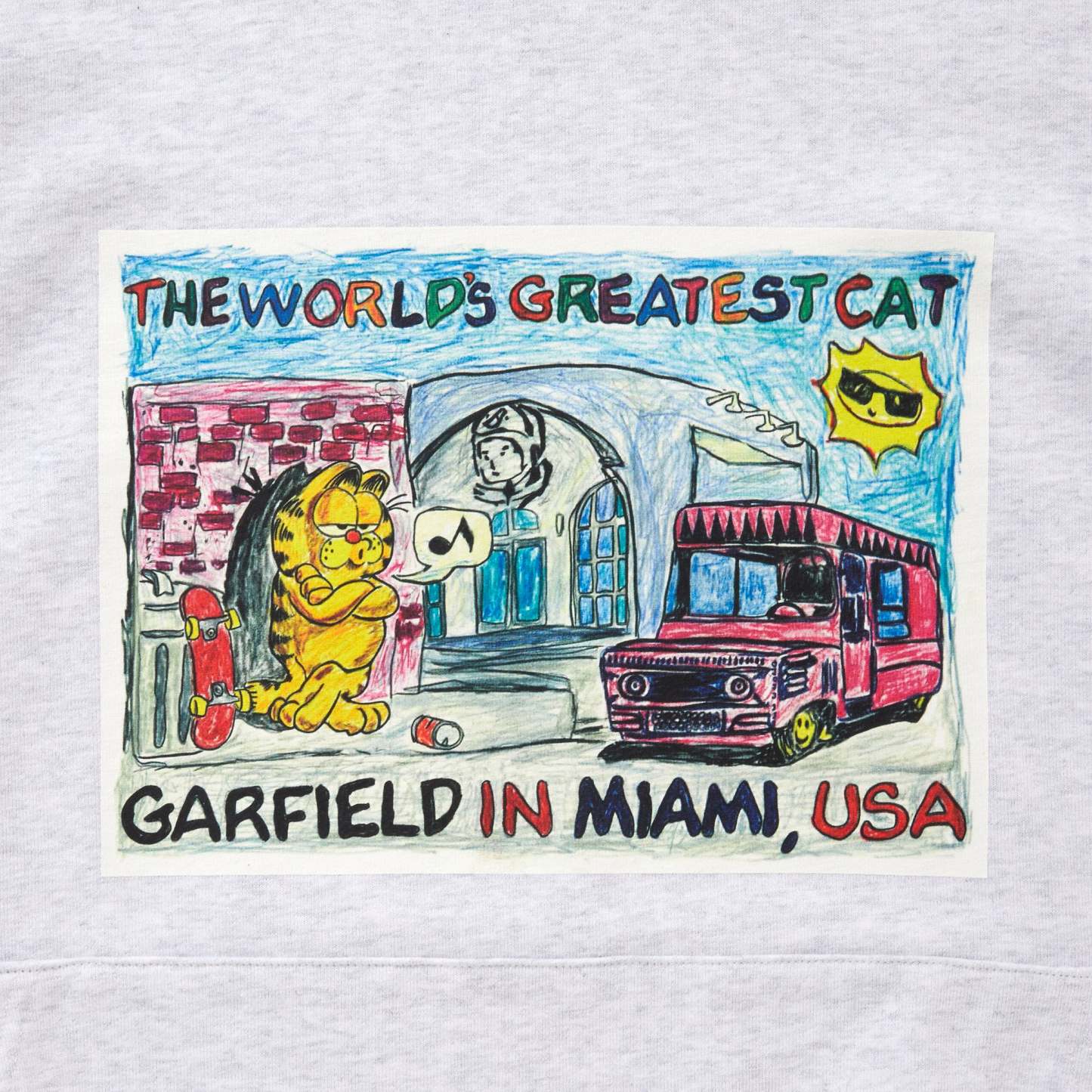 ICECREAM x GARFIELD COTTON HOODIE MIAMI