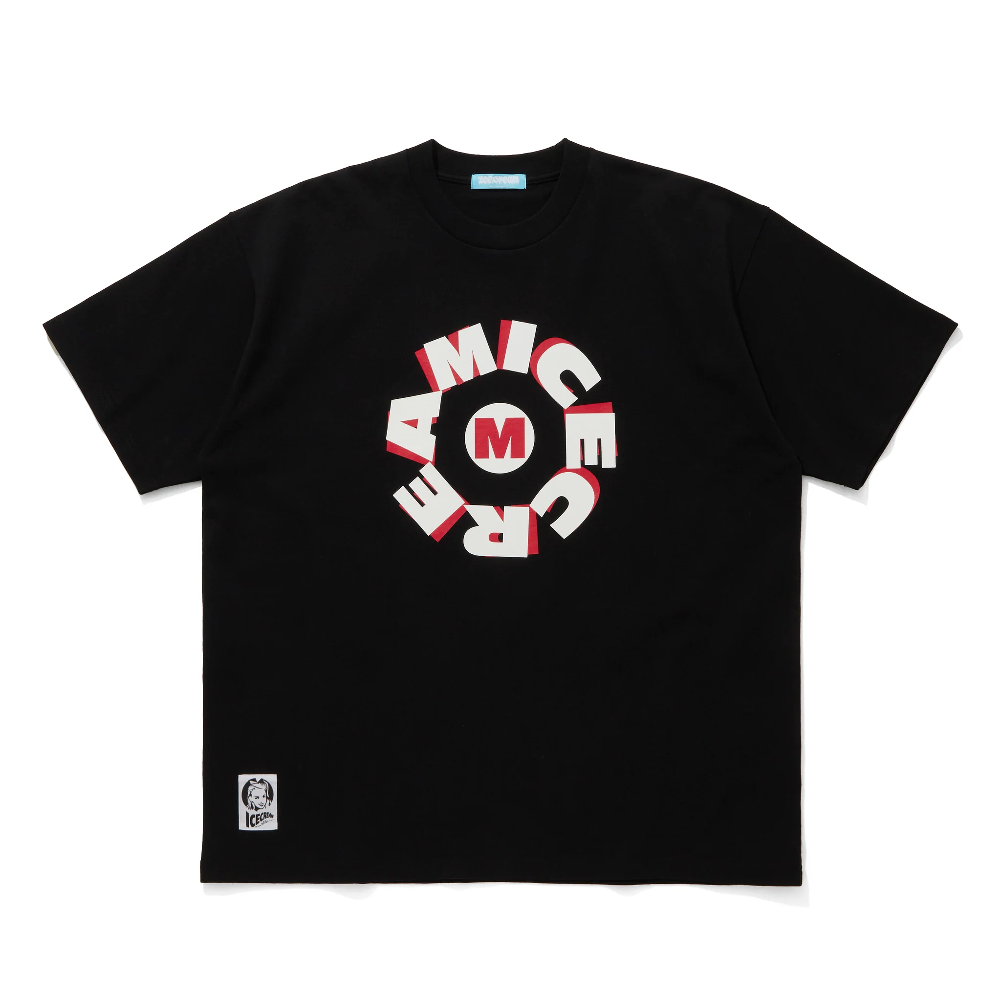 ICECREAM x SARCASTIC COTTON T-SHIRT CIRCLE