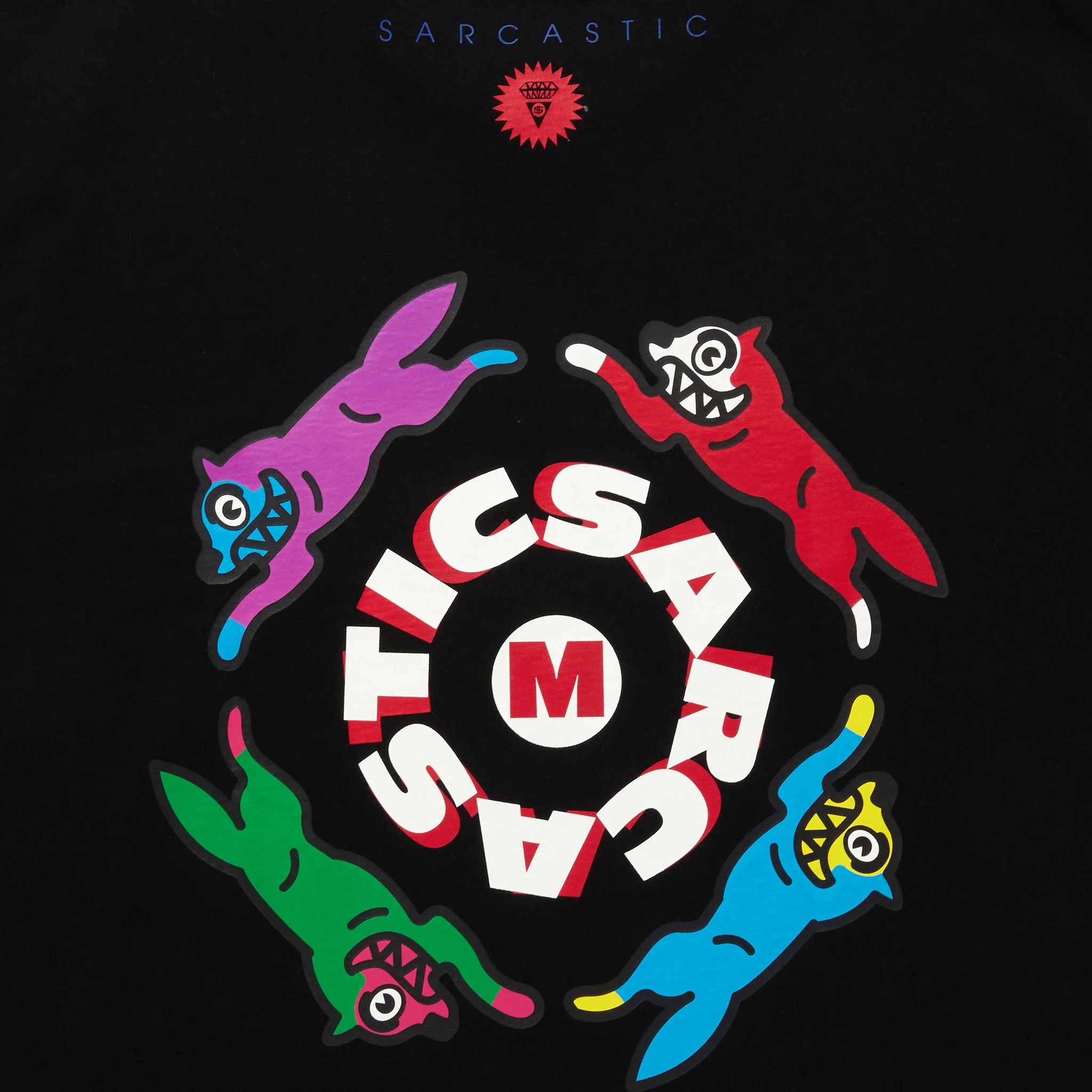 ICECREAM x SARCASTIC COTTON T-SHIRT CIRCLE