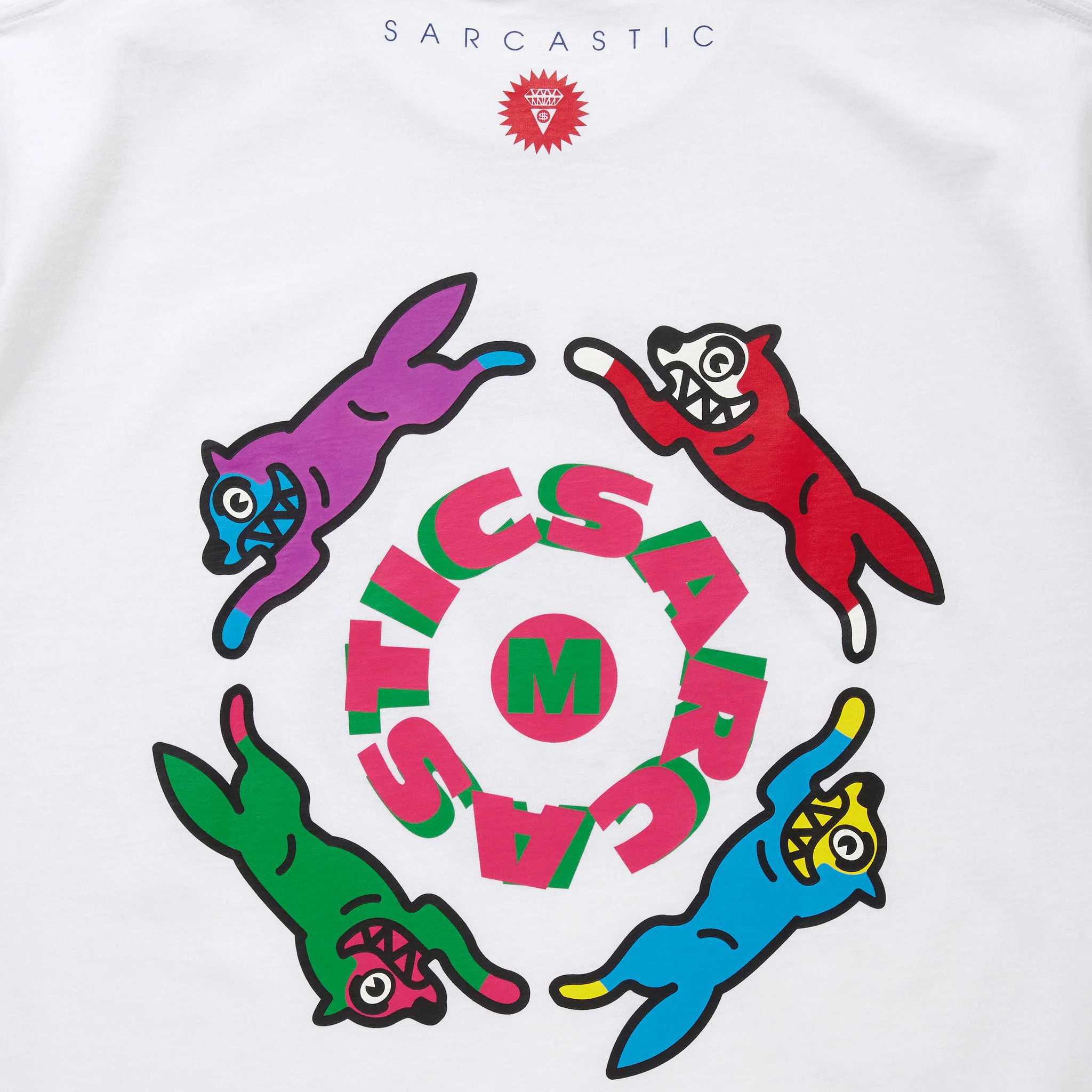 ICECREAM x SARCASTIC COTTON T-SHIRT CIRCLE