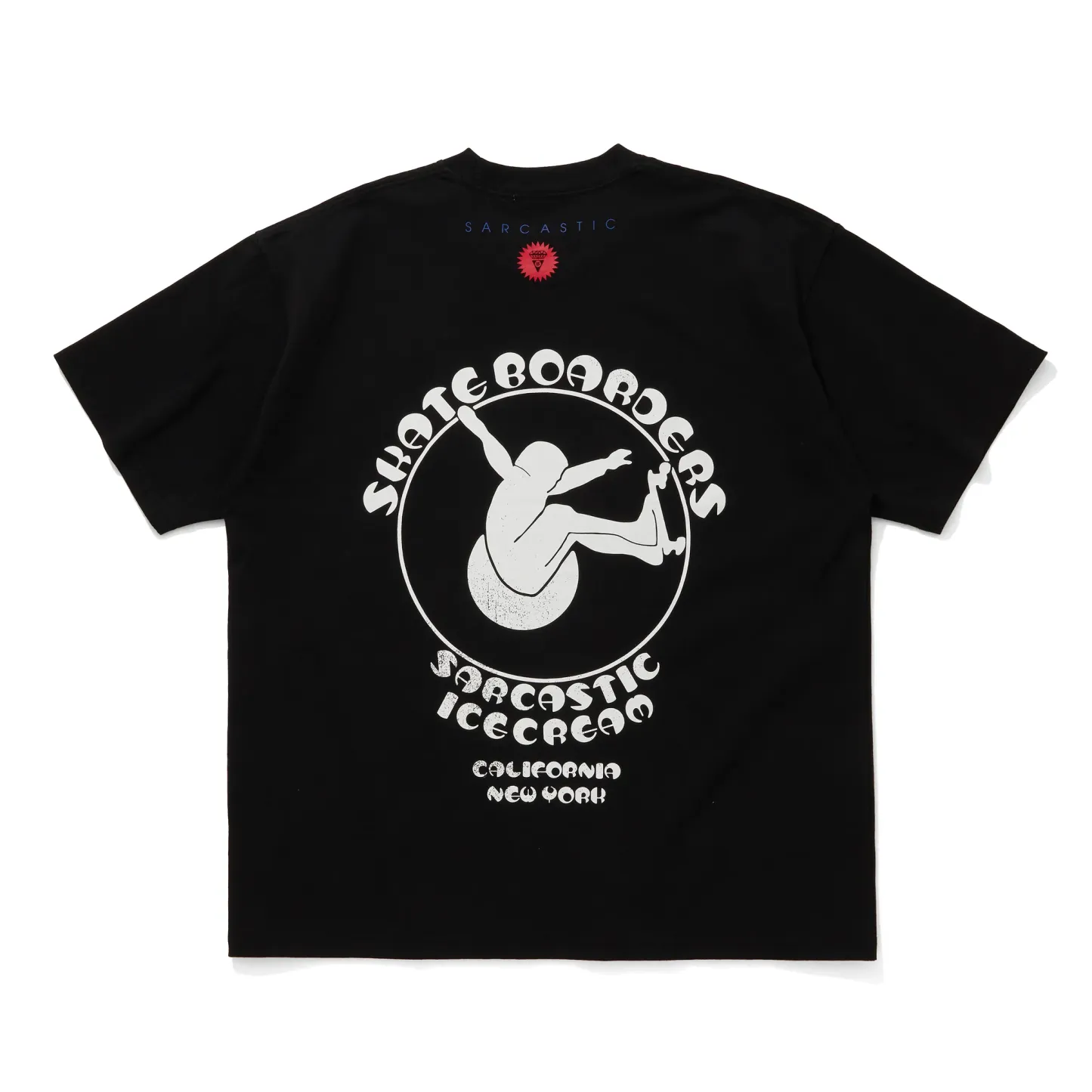 ICECREAM x SARCASTIC COTTON T-SHIRT SKATE BOARDERS