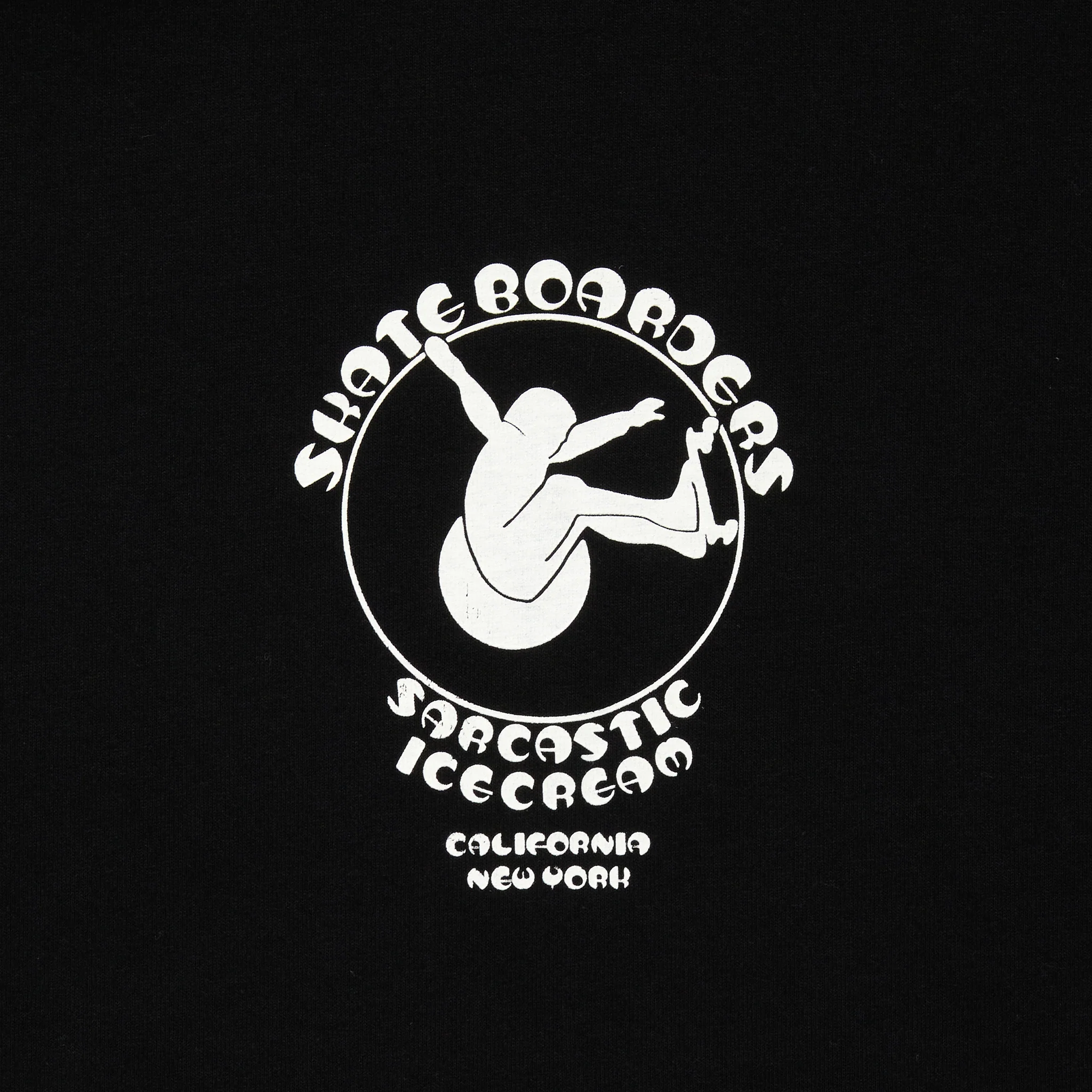 ICECREAM x SARCASTIC COTTON T-SHIRT SKATE BOARDERS