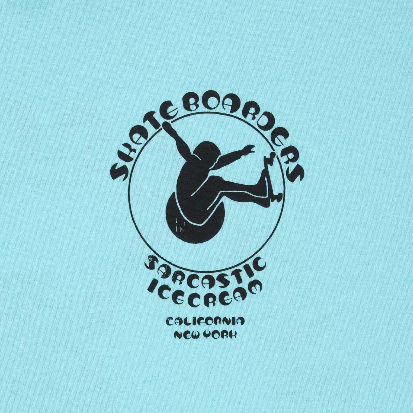 ICECREAM x SARCASTIC COTTON T-SHIRT SKATE BOARDERS