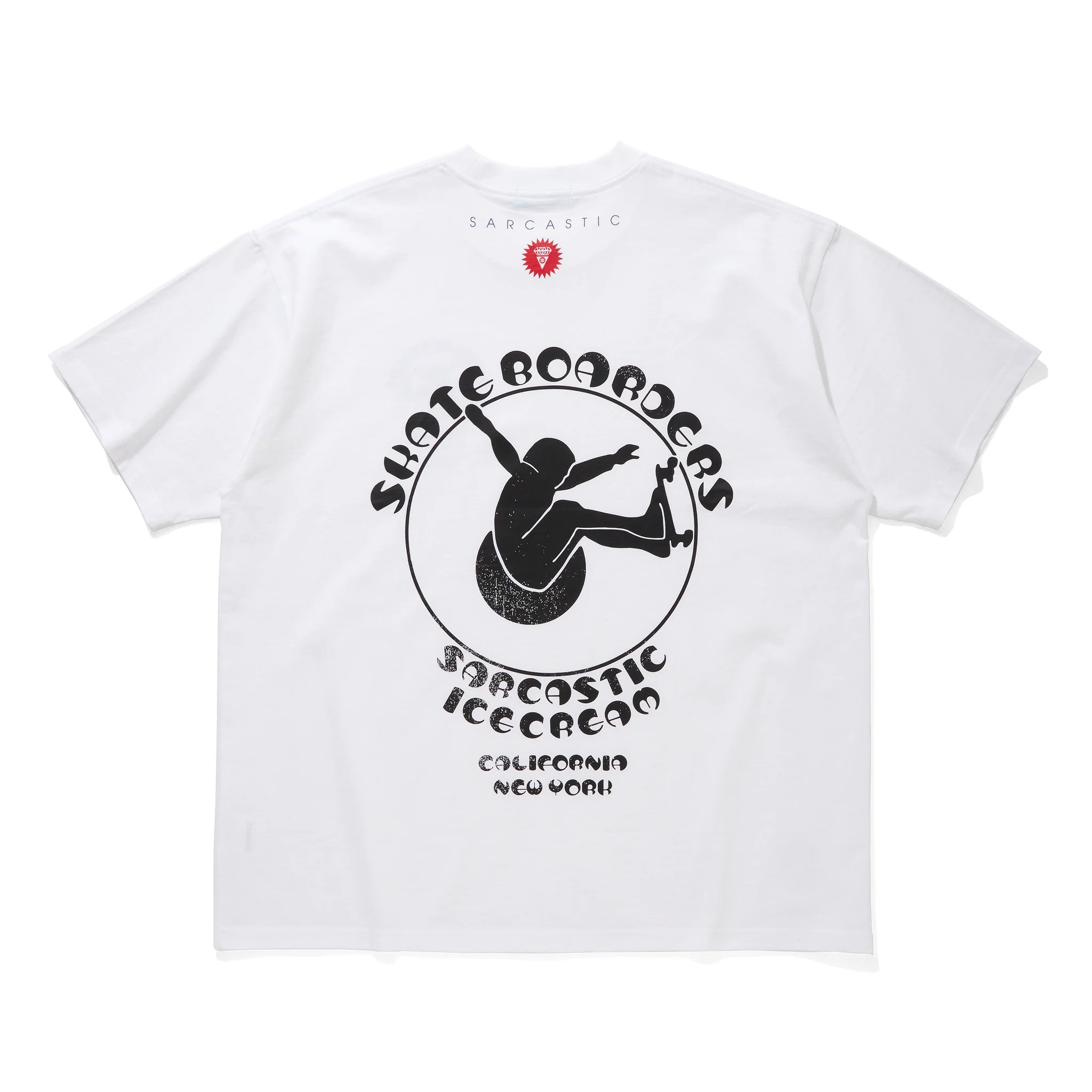 ICECREAM x SARCASTIC COTTON T-SHIRT SKATE BOARDERS