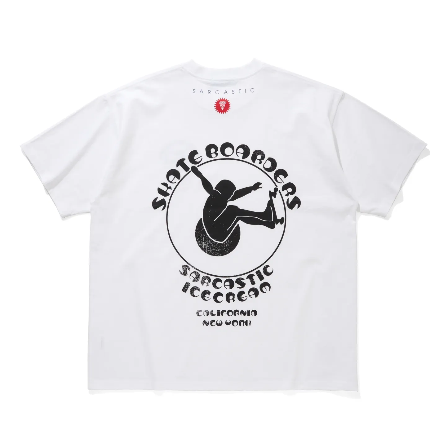 ICECREAM x SARCASTIC COTTON T-SHIRT SKATE BOARDERS