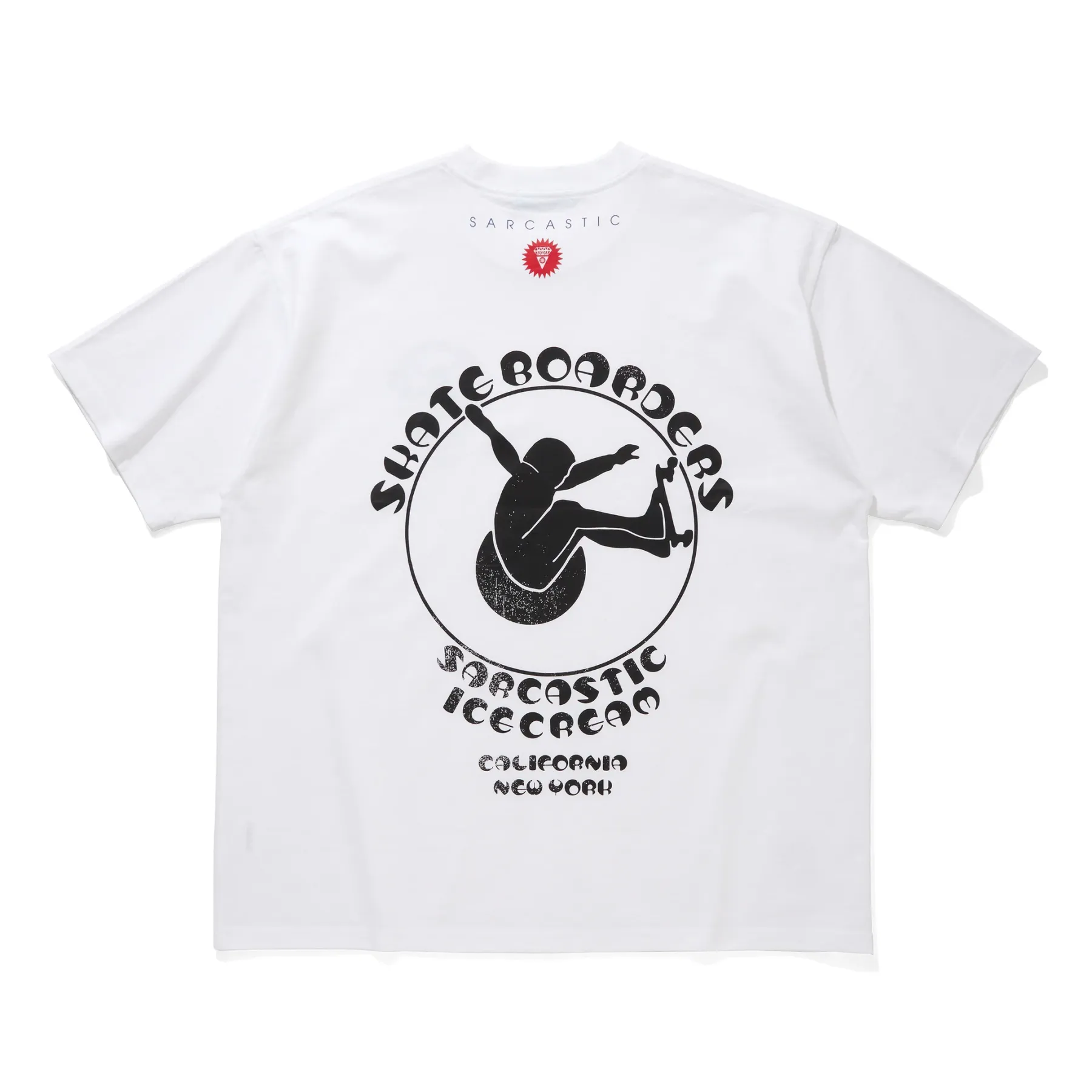 ICECREAM x SARCASTIC COTTON T-SHIRT SKATE BOARDERS