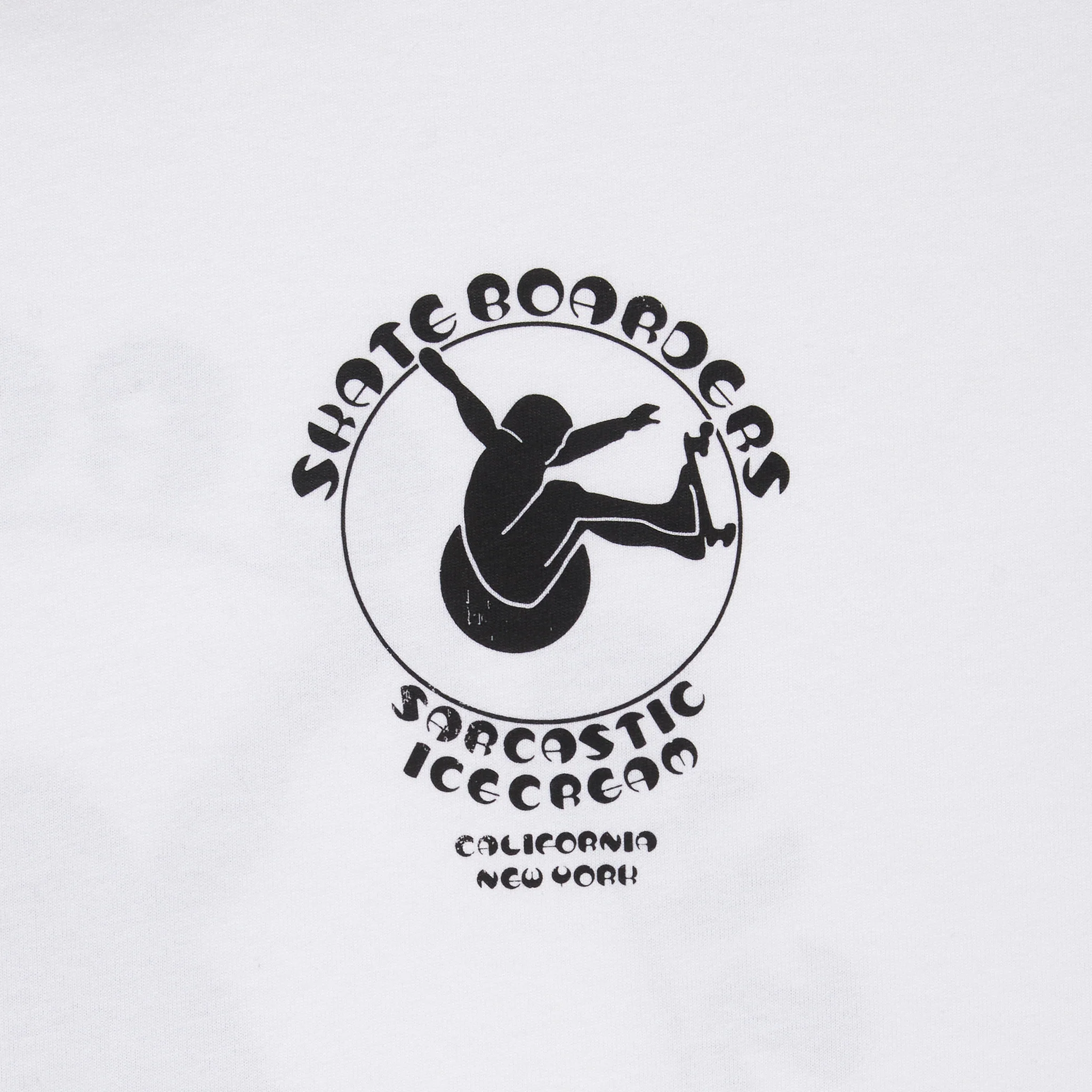 ICECREAM x SARCASTIC COTTON T-SHIRT SKATE BOARDERS