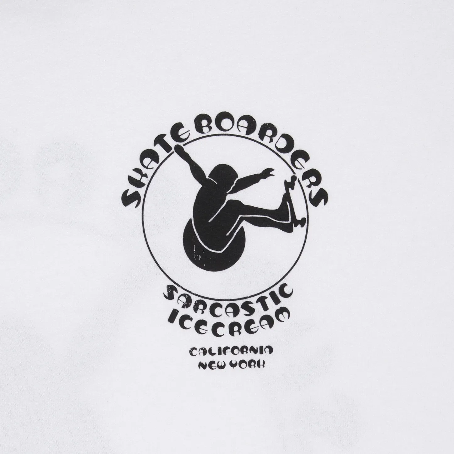 ICECREAM x SARCASTIC COTTON T-SHIRT SKATE BOARDERS