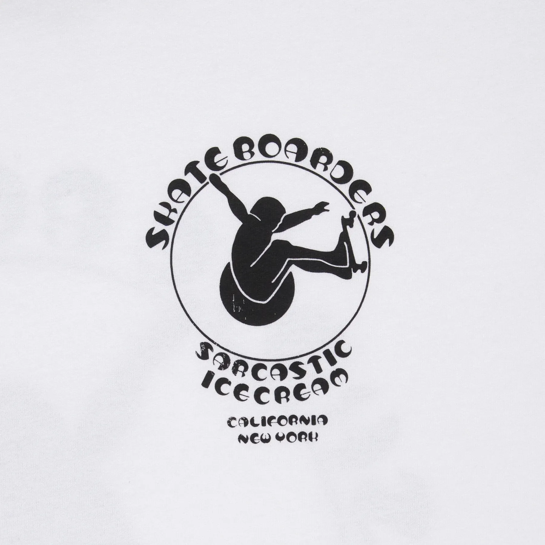 ICECREAM x SARCASTIC COTTON T-SHIRT SKATE BOARDERS