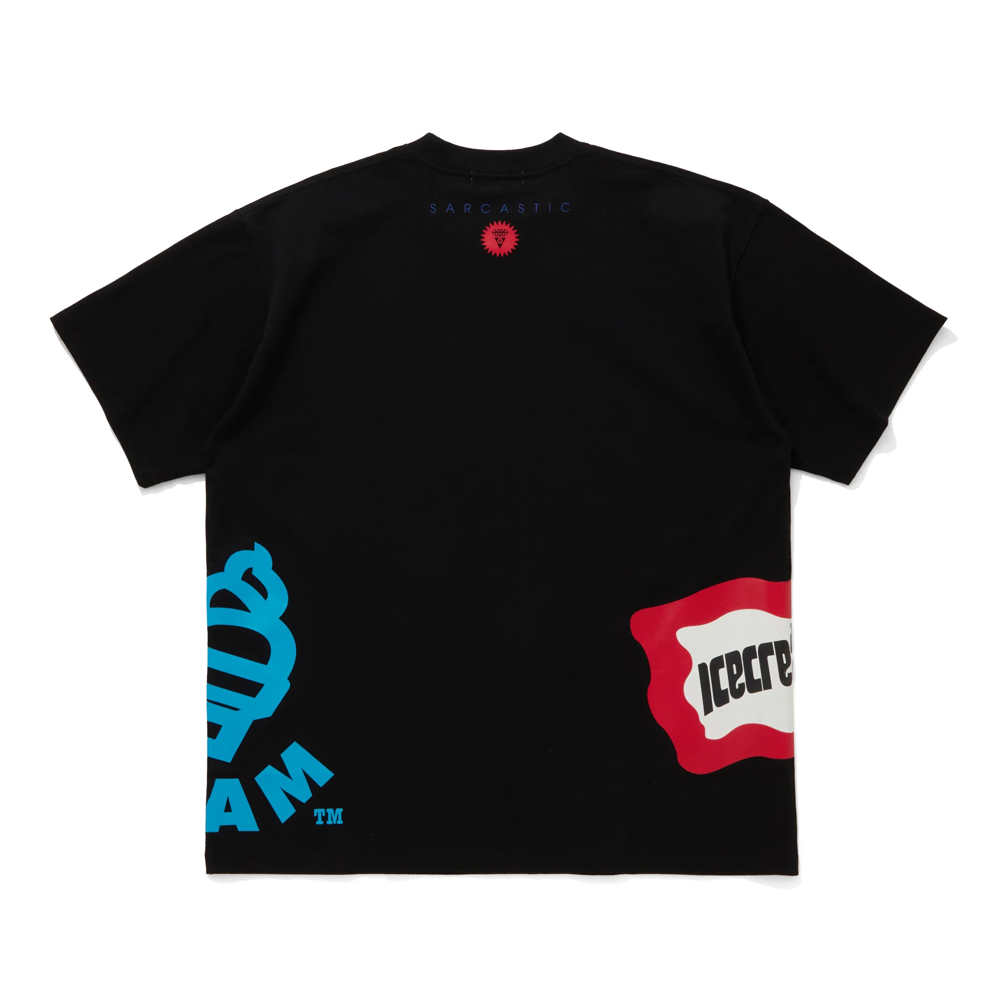 ICECREAM x SARCASTIC COTTON T-SHIRT SONIC DEVASTATION (BLACK)