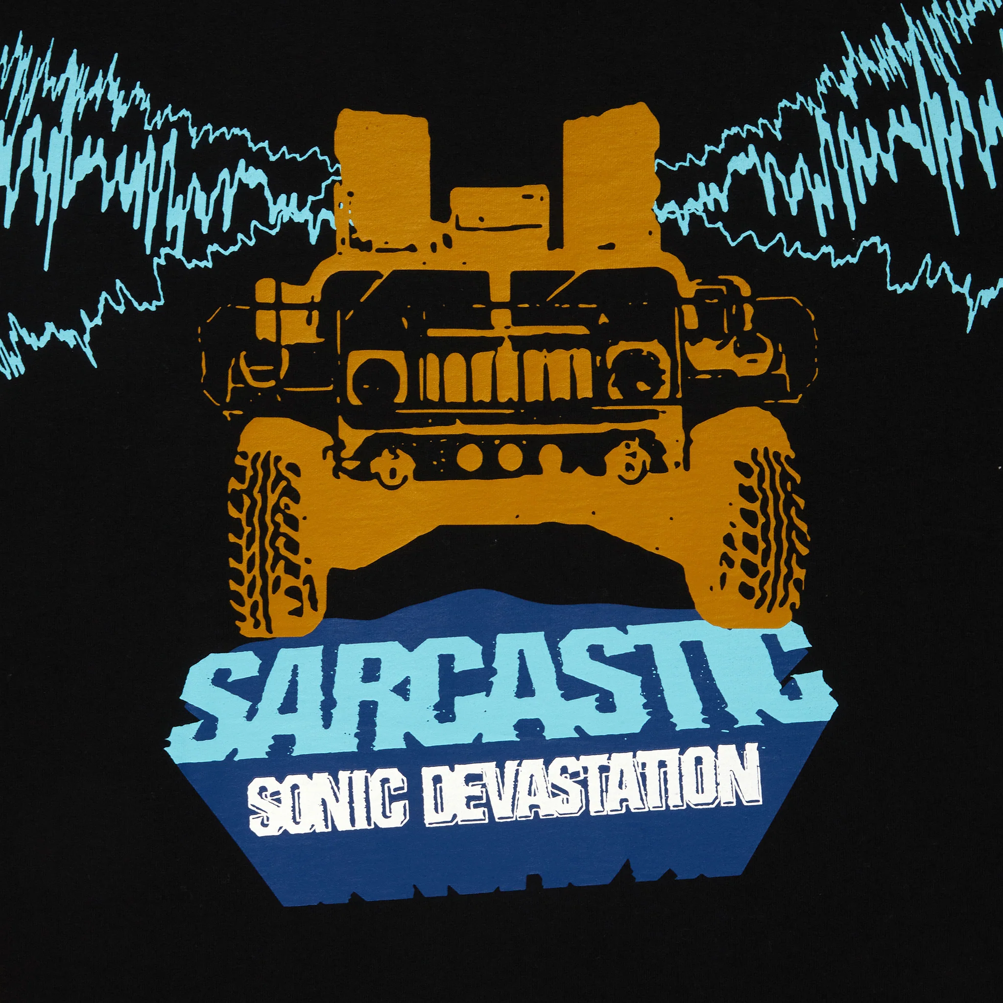 ICECREAM x SARCASTIC COTTON T-SHIRT SONIC DEVASTATION (BLACK)