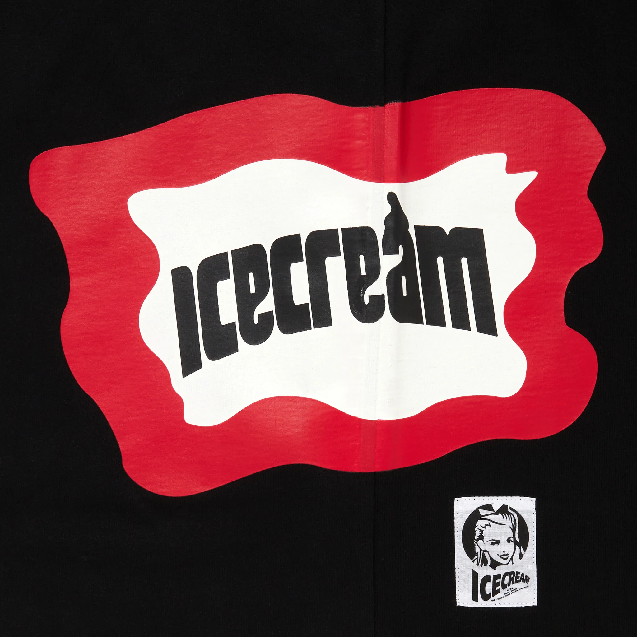 ICECREAM x SARCASTIC COTTON T-SHIRT SONIC DEVASTATION (BLACK)