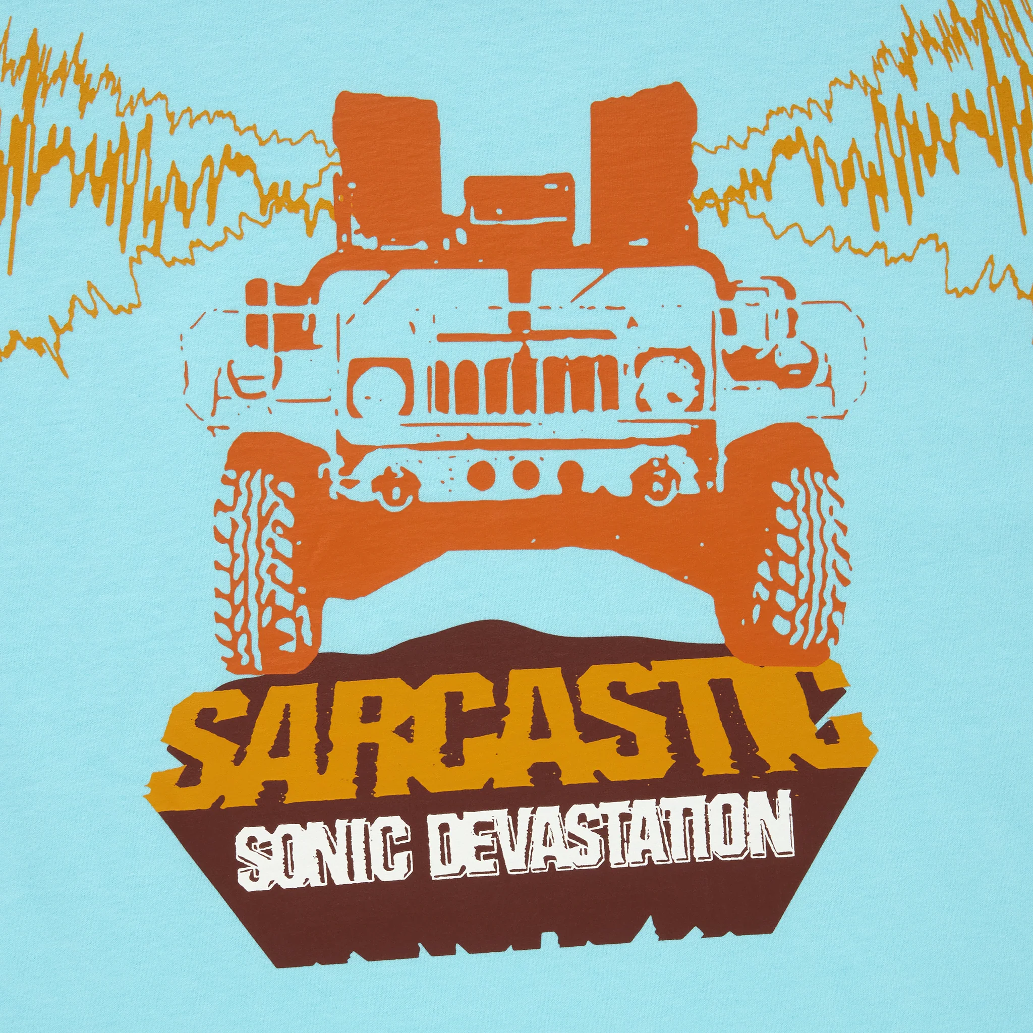 ICECREAM x SARCASTIC COTTON T-SHIRT SONIC DEVASTATION (BLUE)