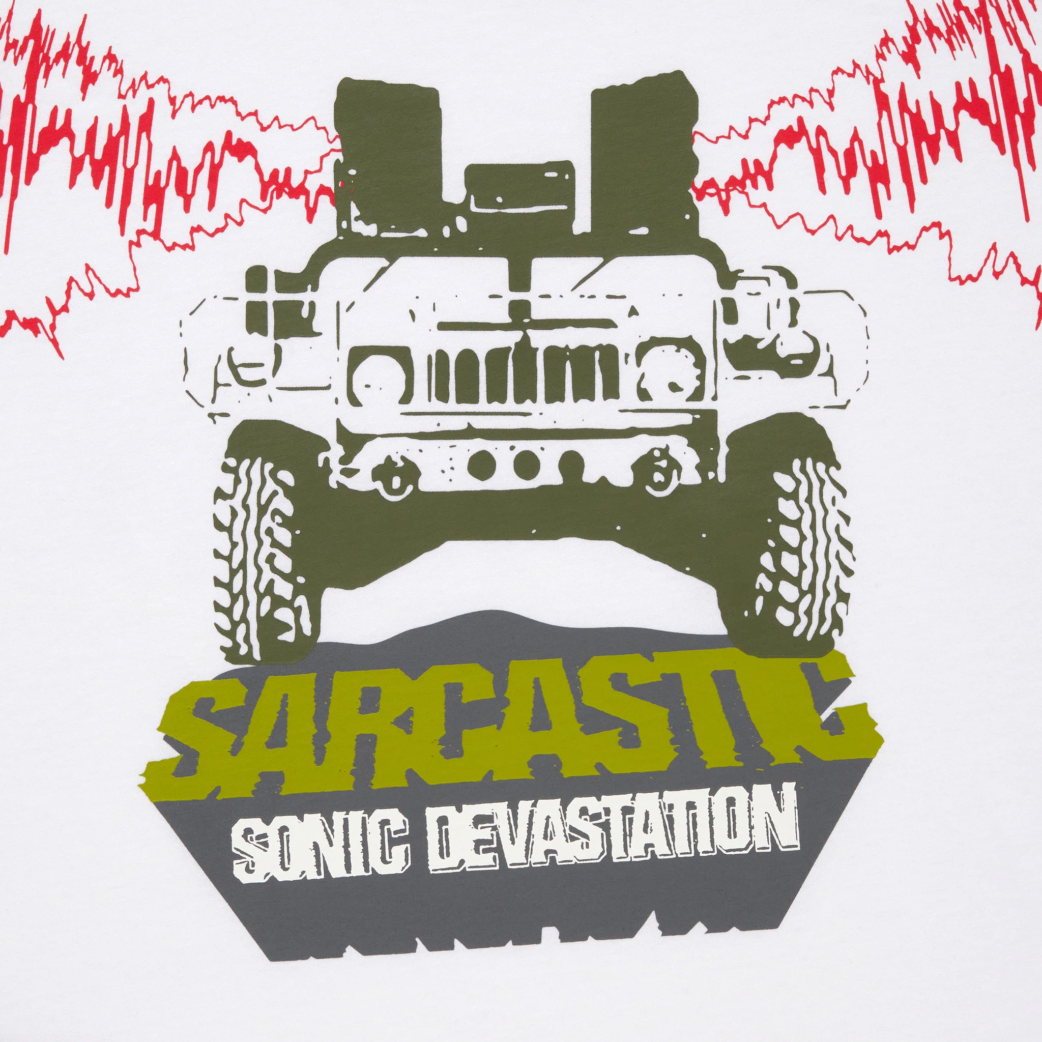 ICECREAM x SARCASTIC COTTON T-SHIRT SONIC DEVASTATION (WHITE)