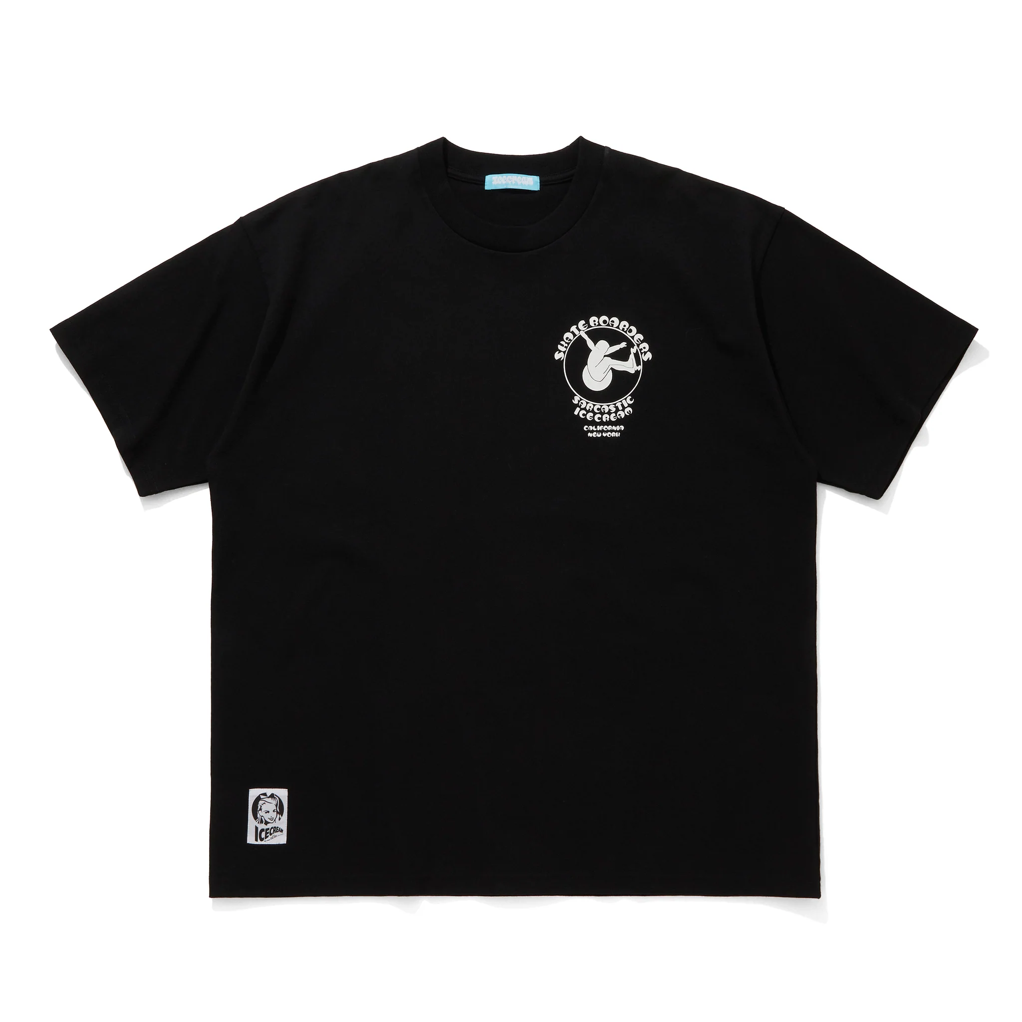 ICECREAM x SARCASTIC COTTON T-SHIRT SKATE BOARDERS