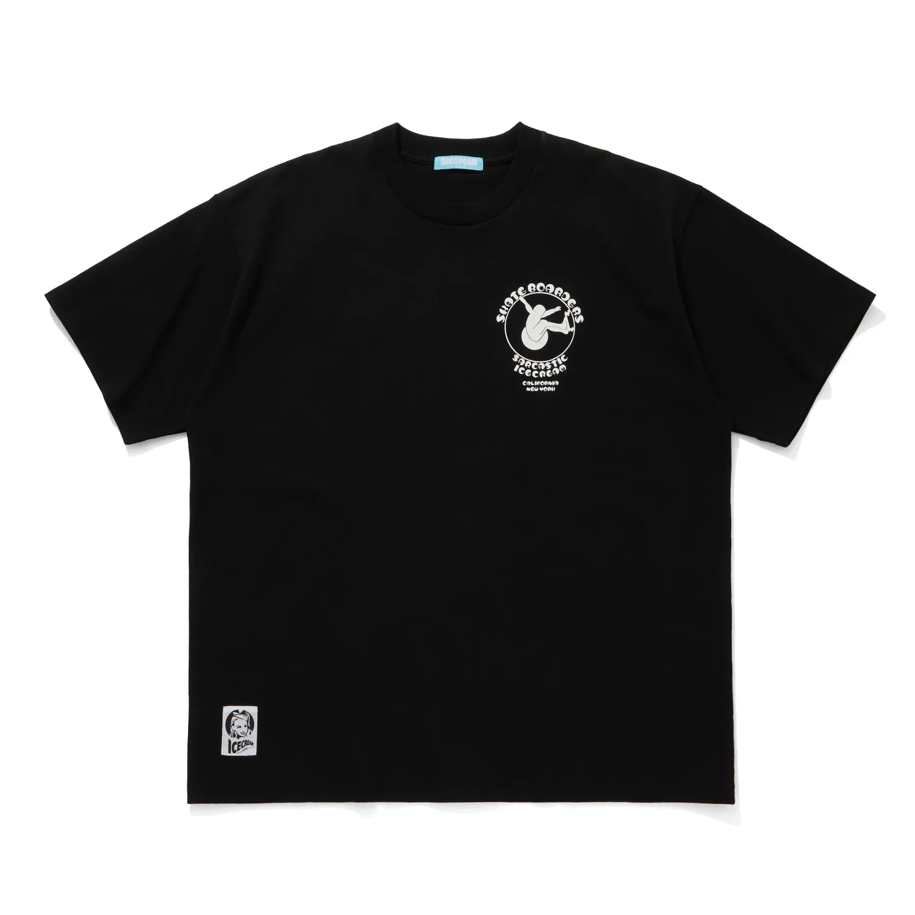 ICECREAM x SARCASTIC COTTON T-SHIRT SKATE BOARDERS