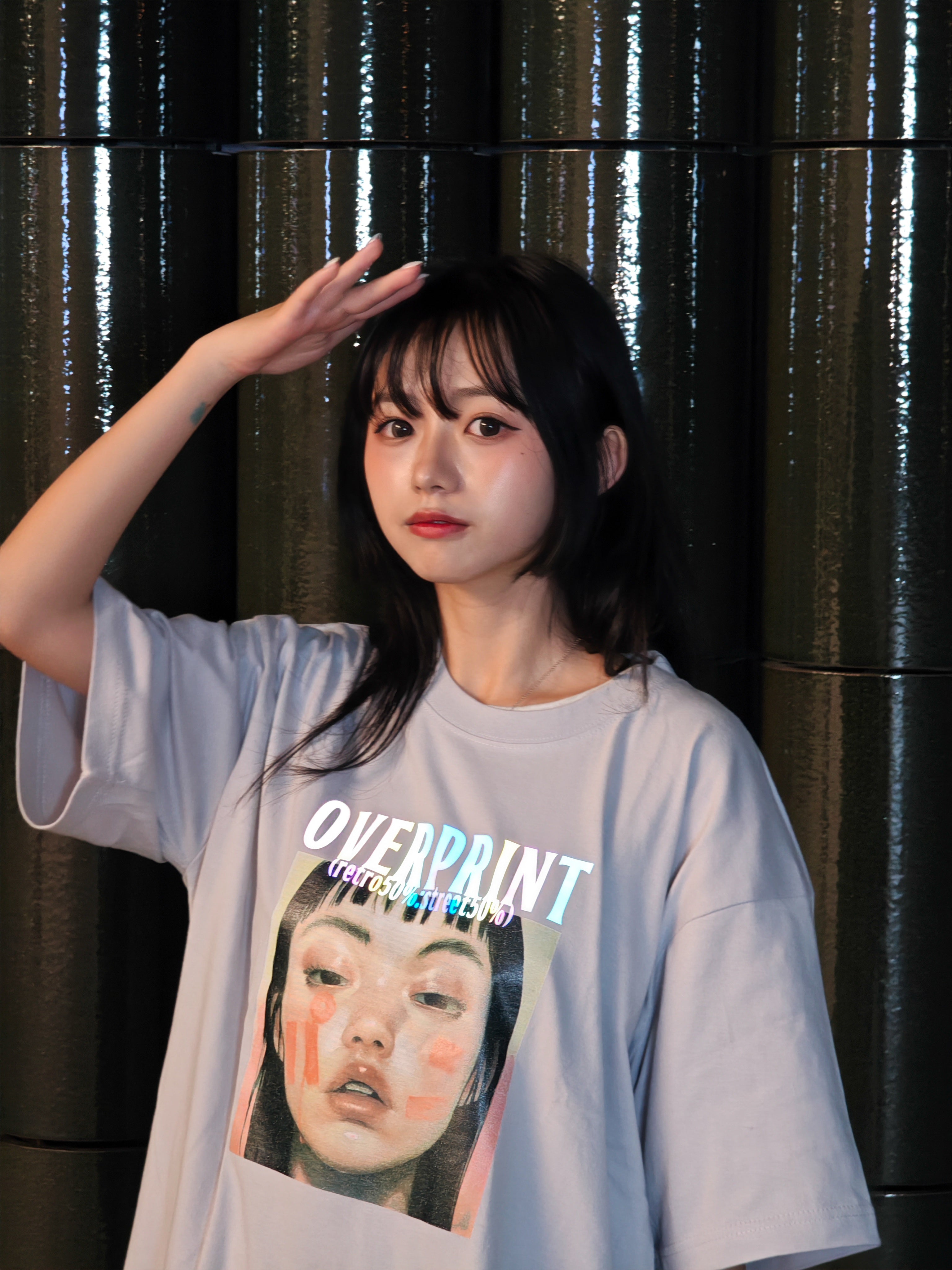 Over print パン Tee