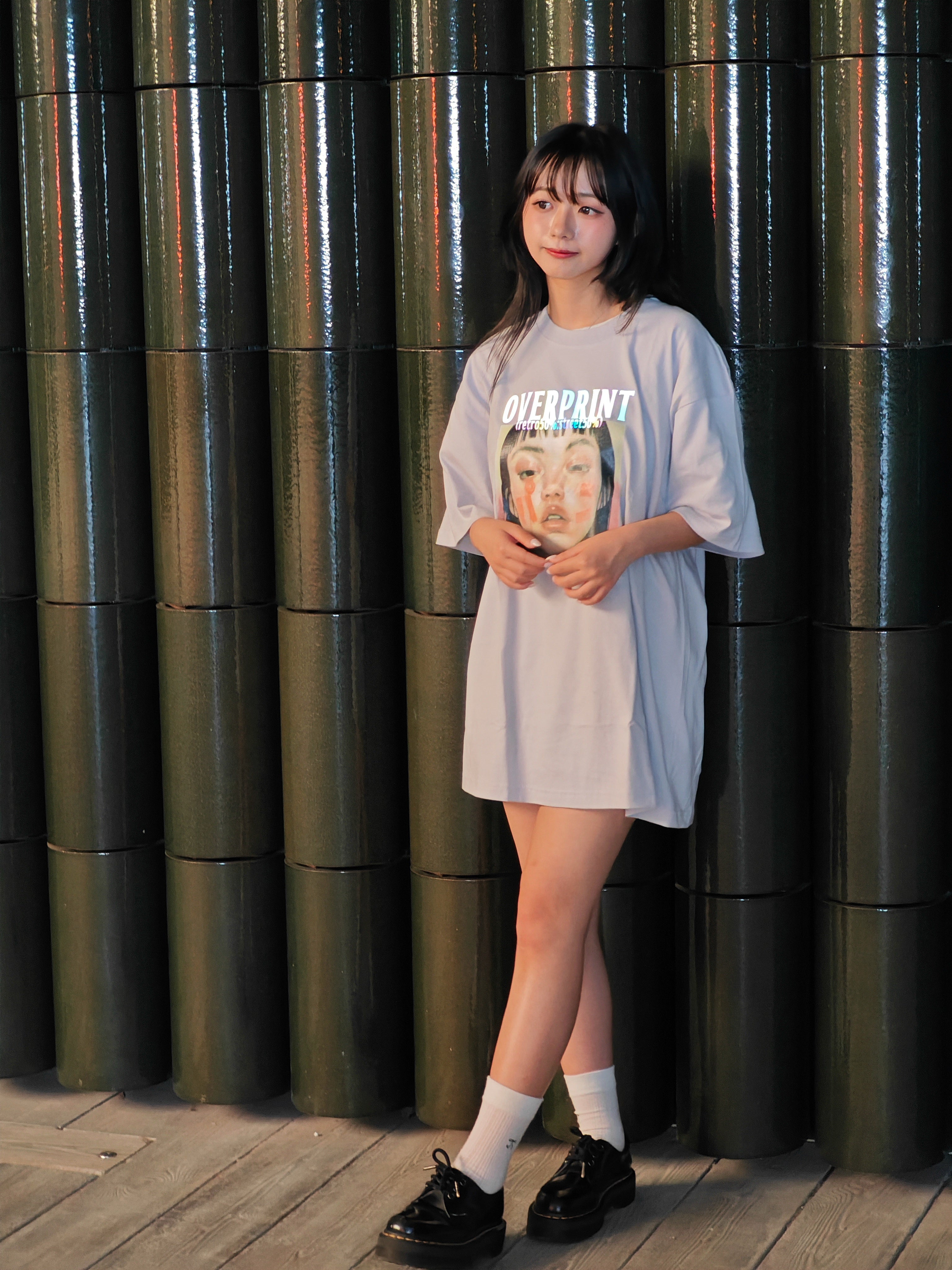 Over print パン Tee