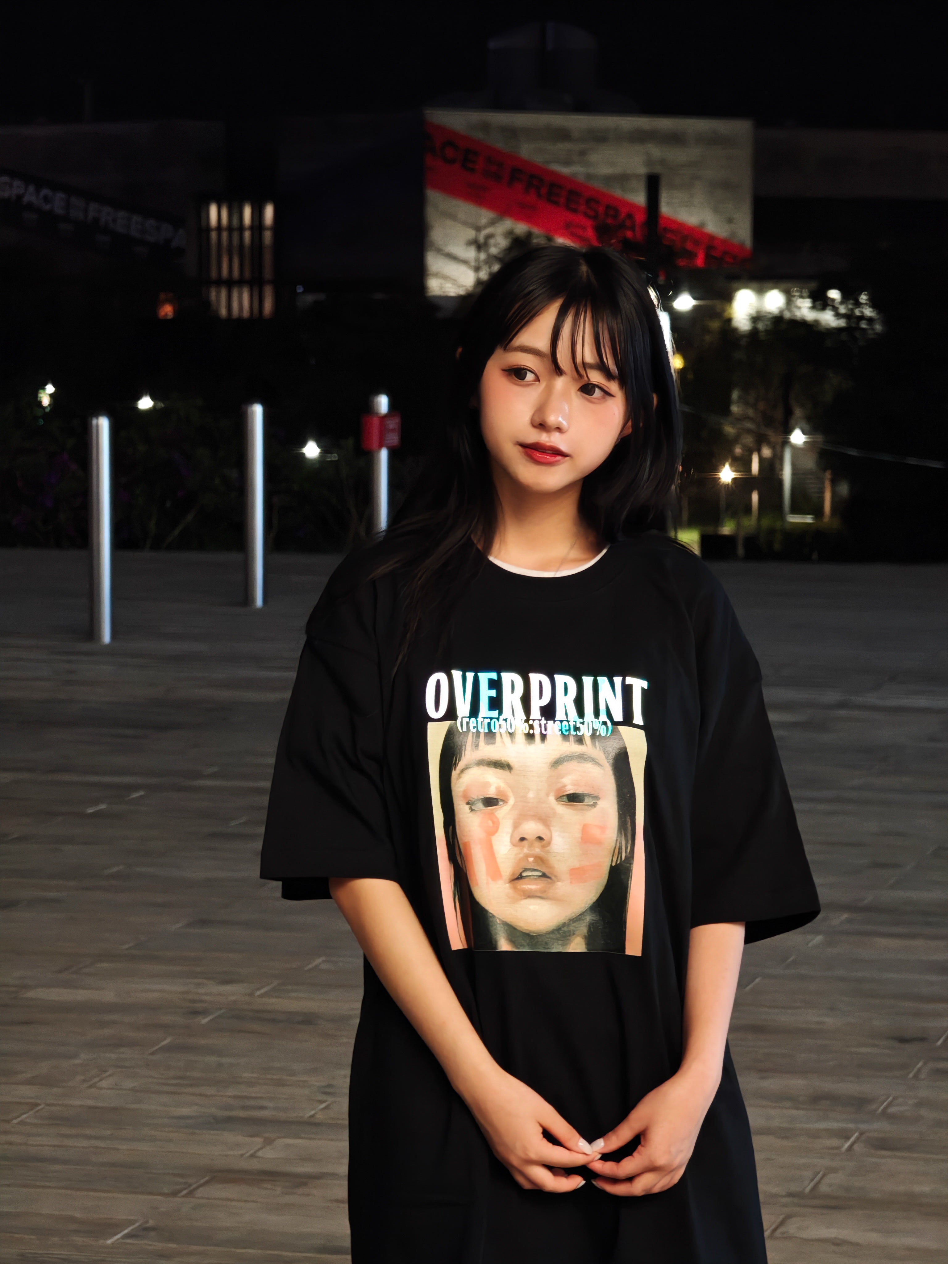 Over print パン Tee