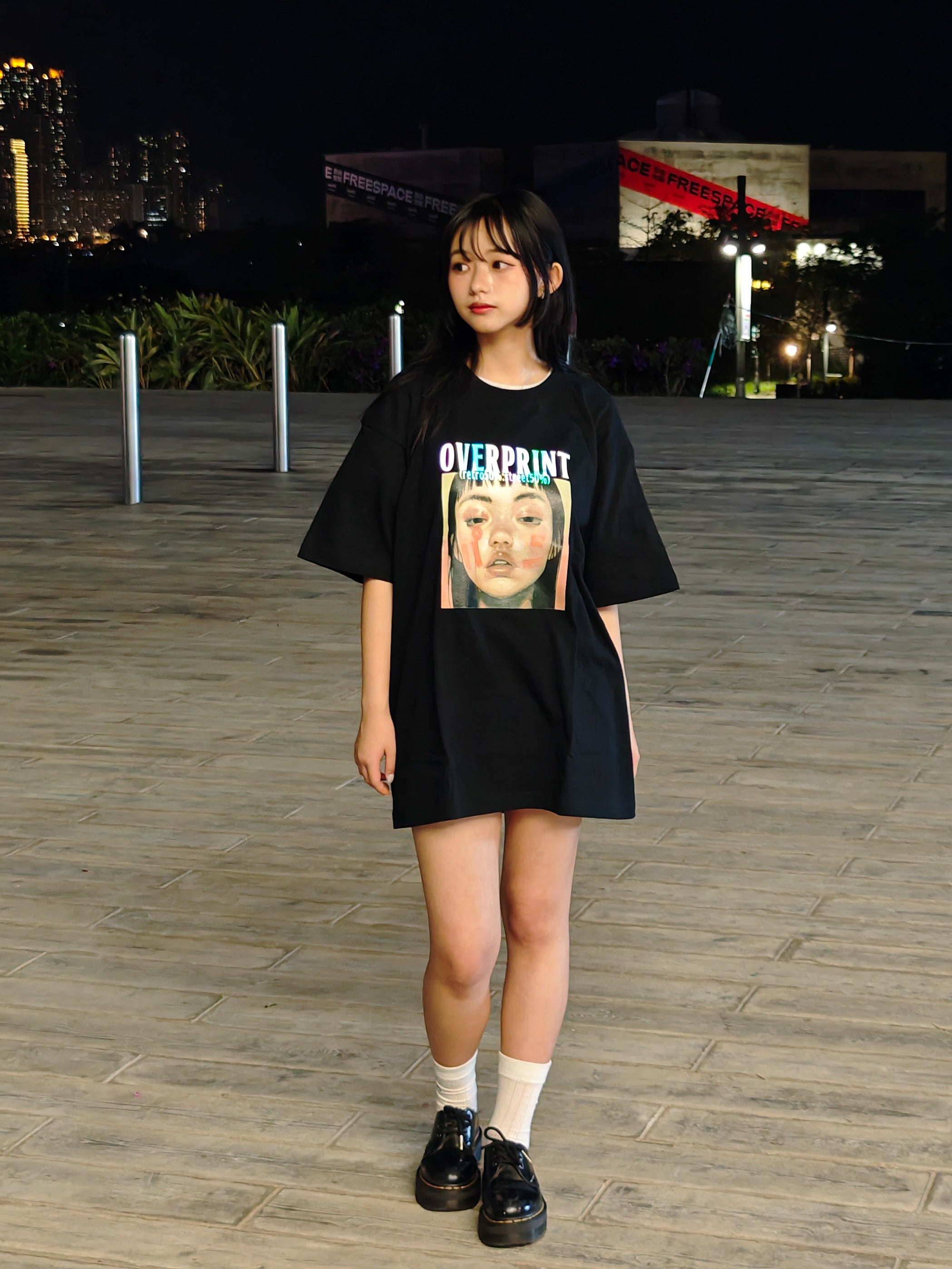 Over print パン Tee