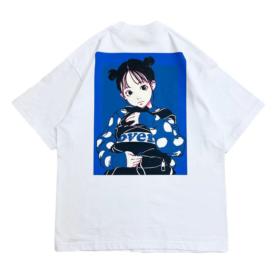 Over print Bag Girl Tee (White)