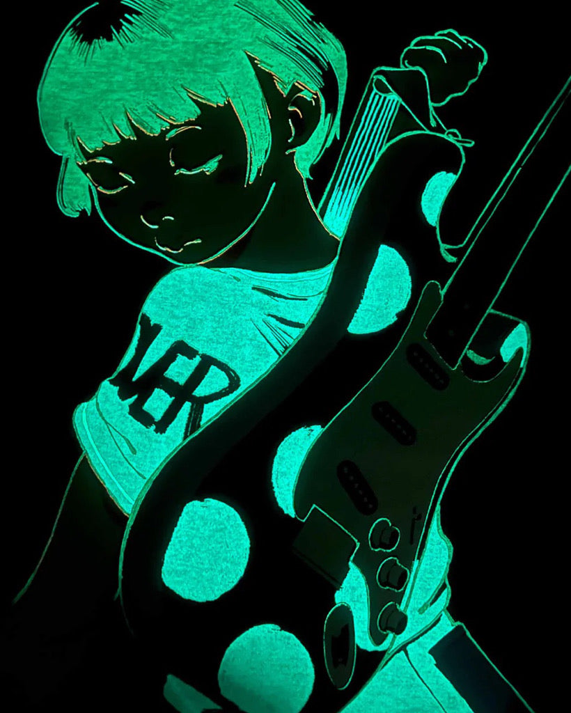 Over print Pop Art Tee Ver:9 Overalls *Glow in the dark