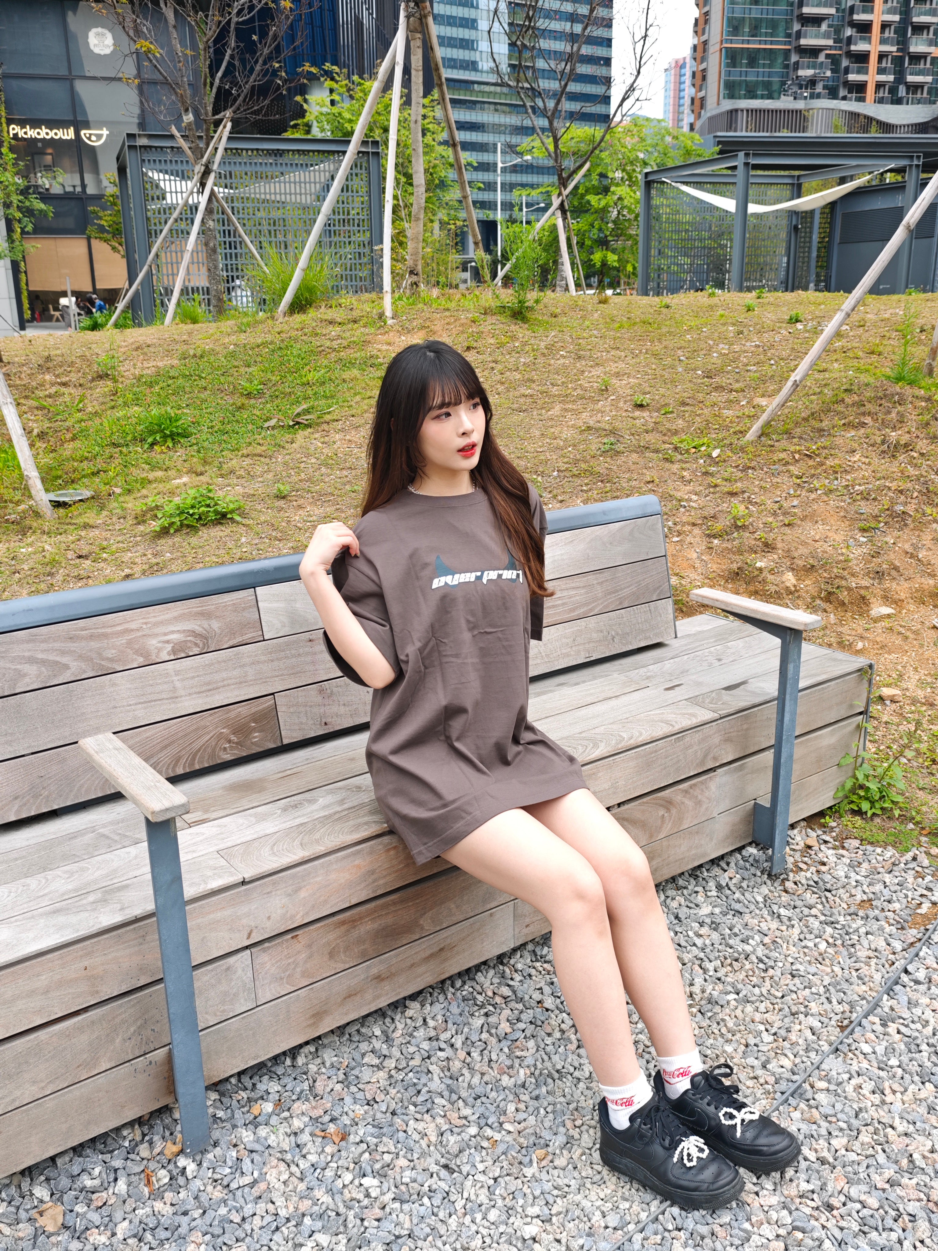 Over print Pop Art Tee Ver:18 (Silver:Brown Body)