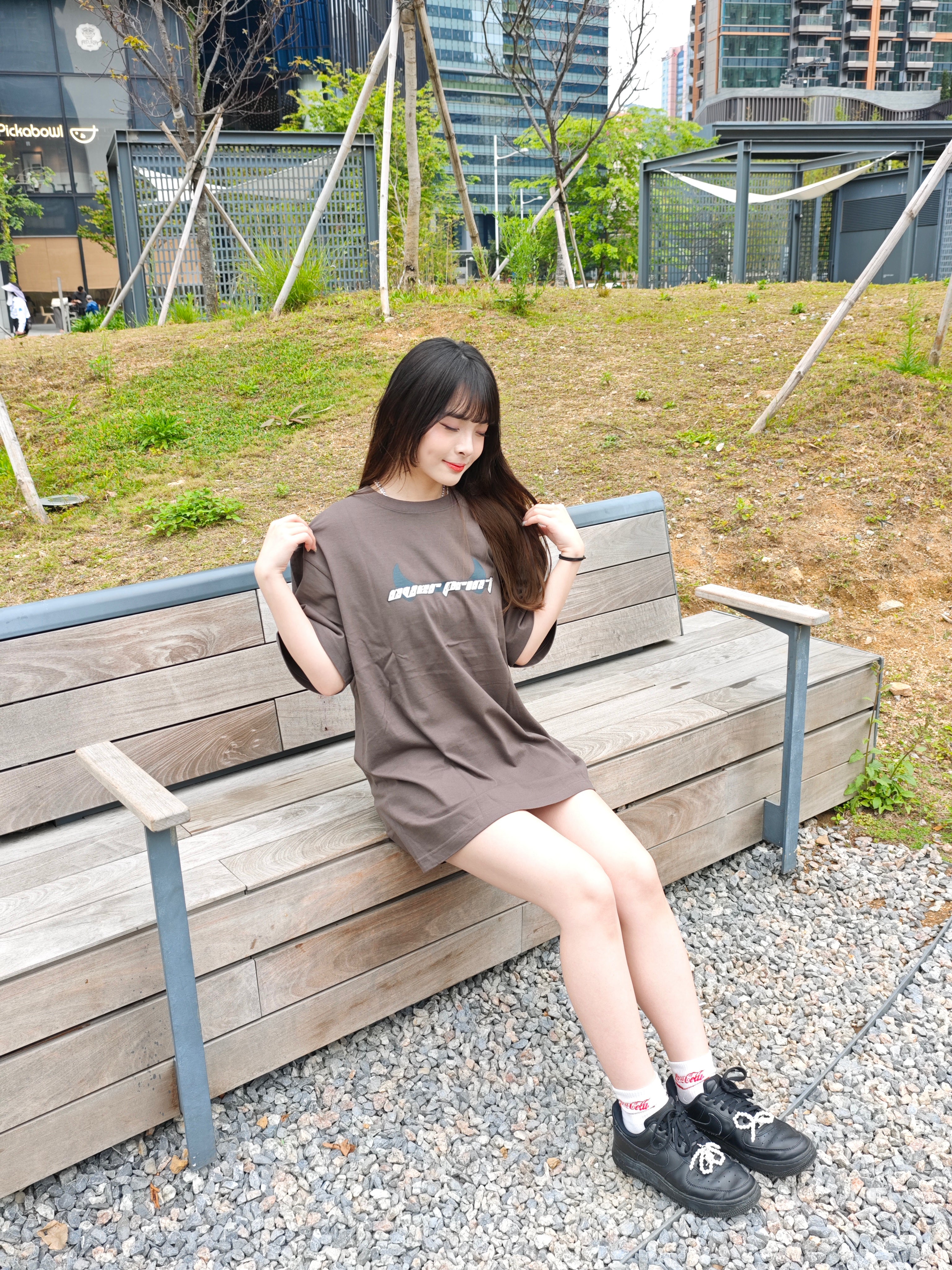 Over print Pop Art Tee Ver:18 (Silver:Brown Body)