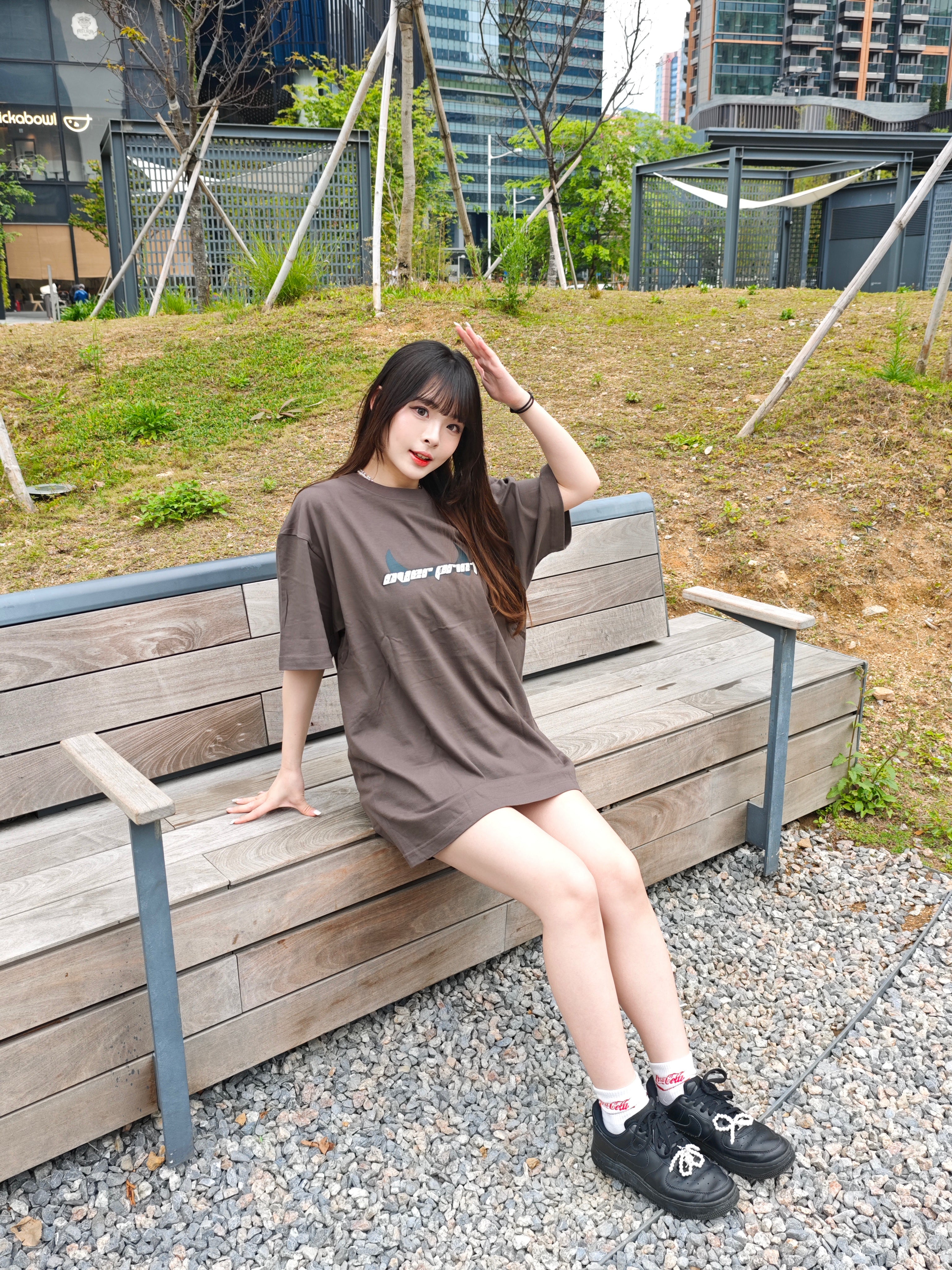 Over print Pop Art Tee Ver:18 (Silver:Brown Body)
