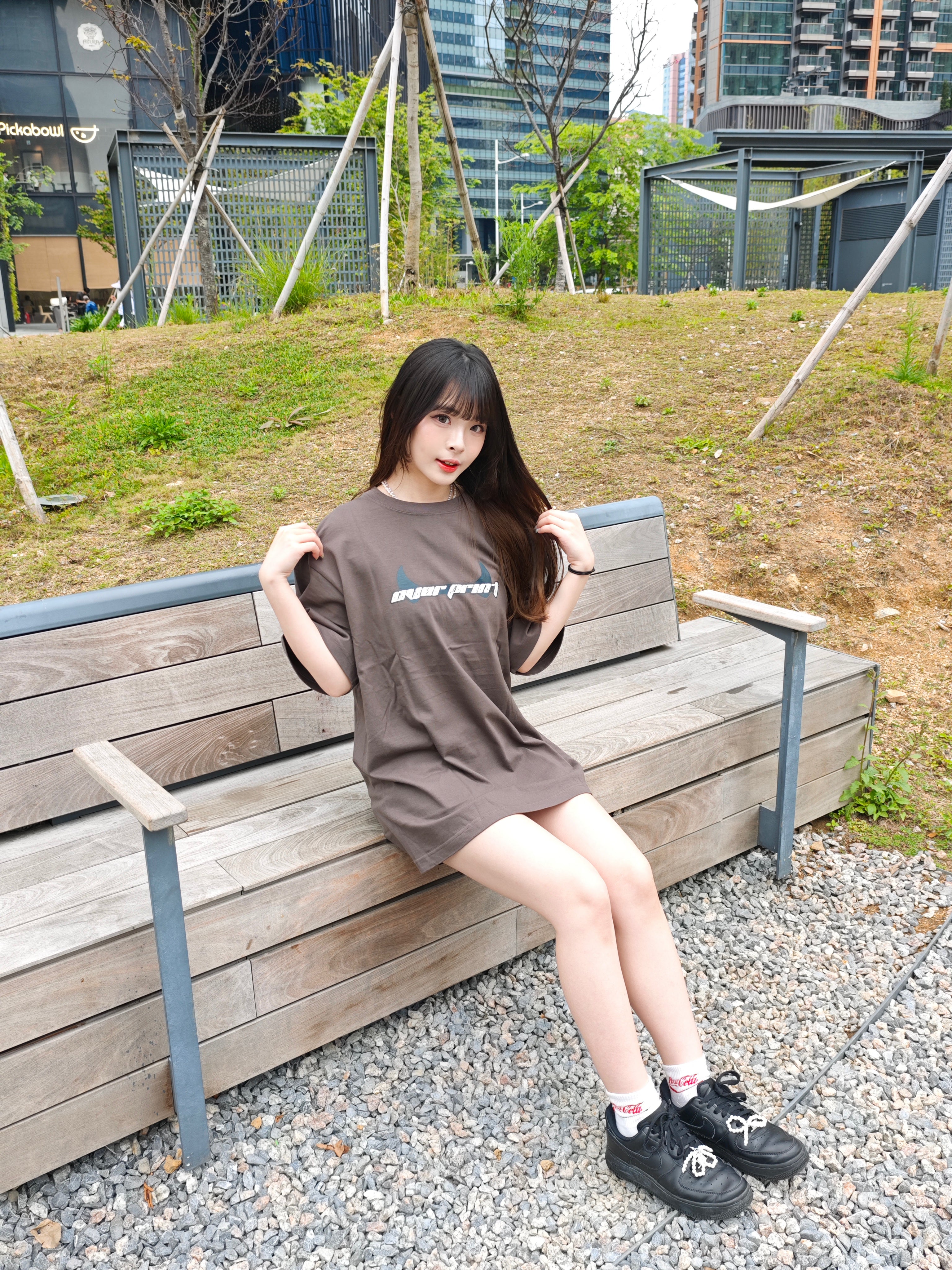 Over print Pop Art Tee Ver:18 (Silver:Brown Body)