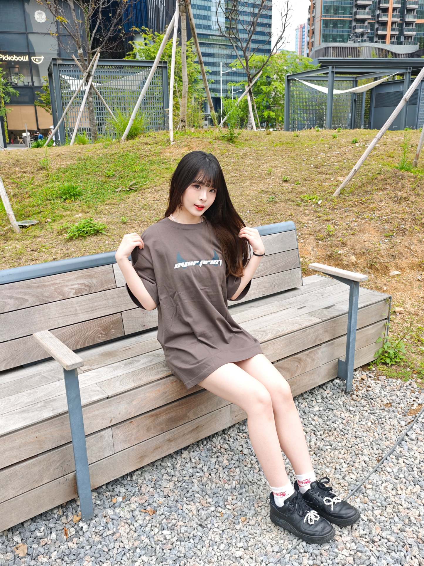 Over print Pop Art Tee Ver:18 (Silver:Brown Body)