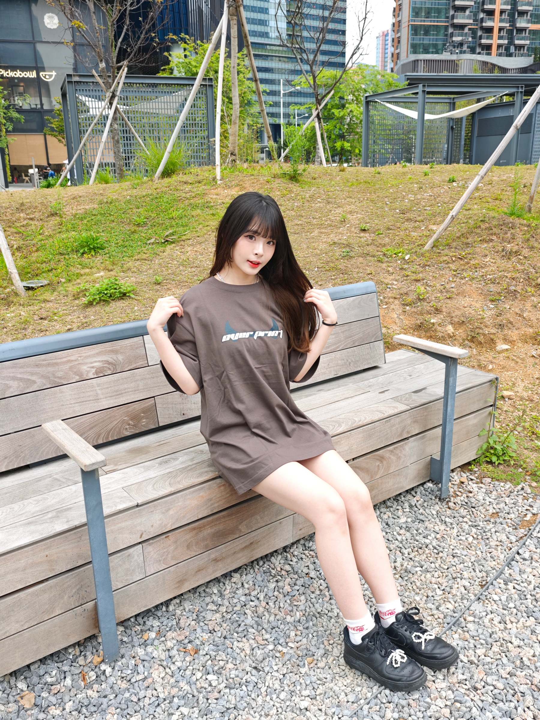 Over print Pop Art Tee Ver:18 (Silver:Brown Body)