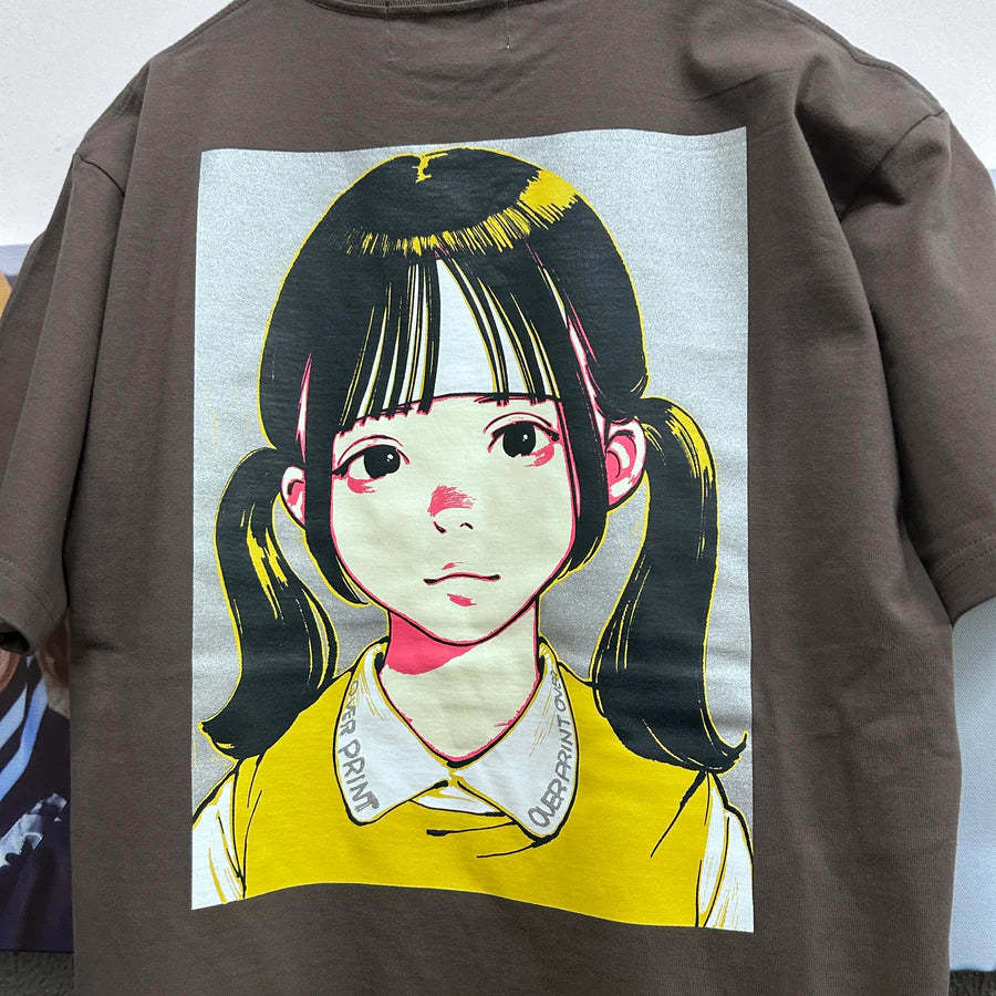 Over print Pop Art Tee Ver:18 (Silver:Brown Body)