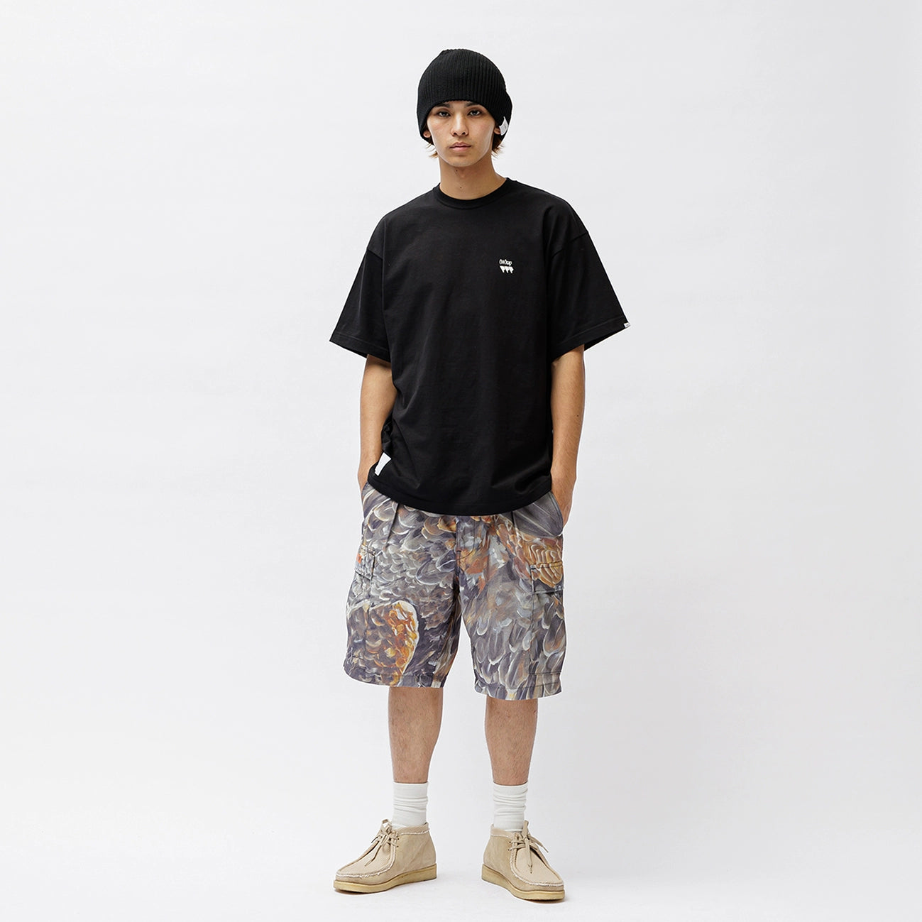 WTAPS OBJ 24SS COTTON Japanese loose casual round neck front and back printed short-sleeved T-shirt