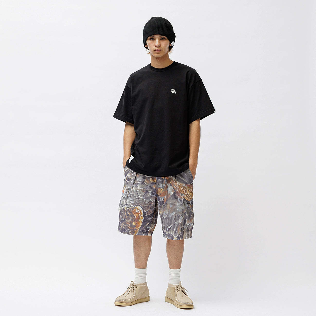 WTAPS OBJ 24SS COTTON Japanese loose casual round neck front and back printed short-sleeved T-shirt