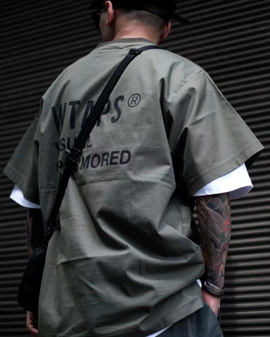 WTAPS SMOCK SS COPO RIPSTOP Blended Slogan Short Sleeve Crew Neck TEE 22SS