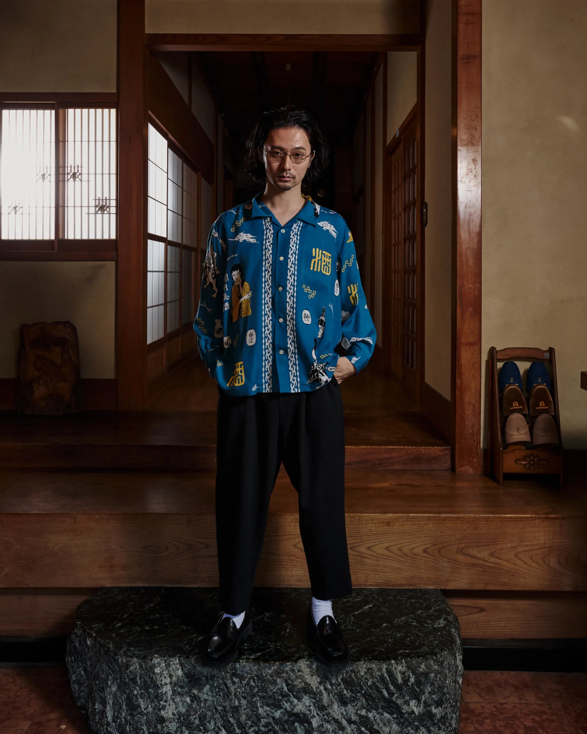 SAKE L/S SHIRT / BLUE