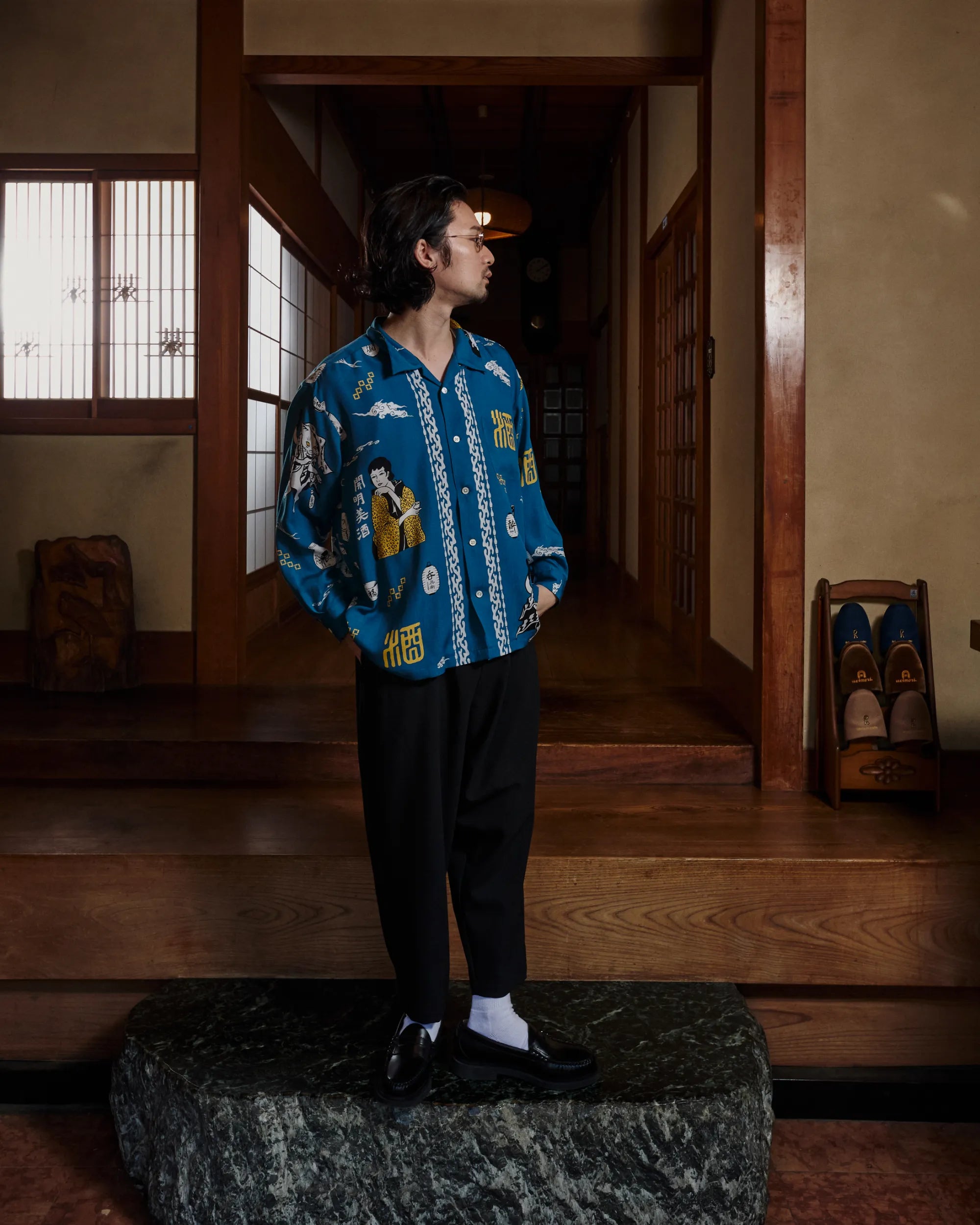 SAKE L/S SHIRT / BLUE