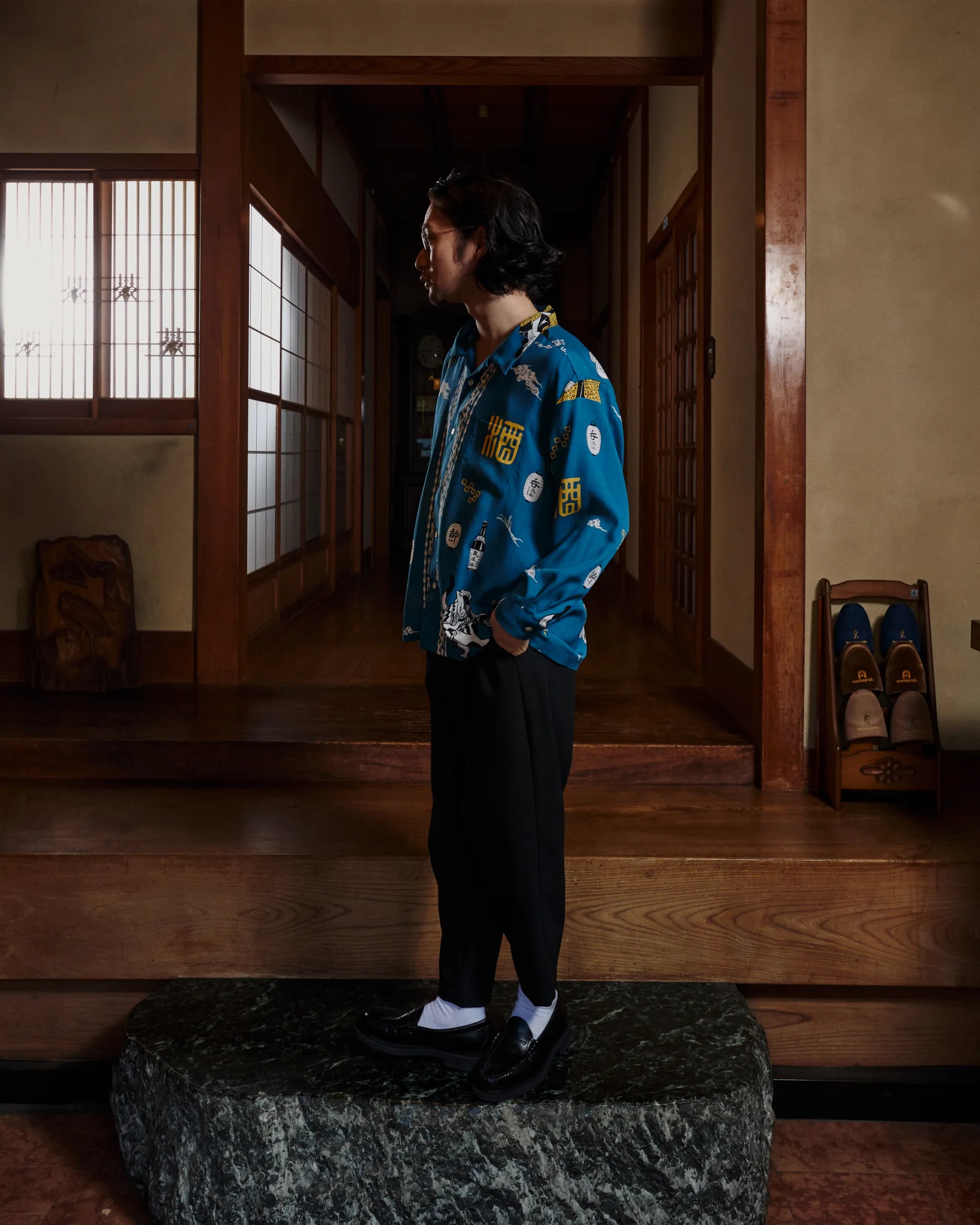 SAKE L/S SHIRT / BLUE