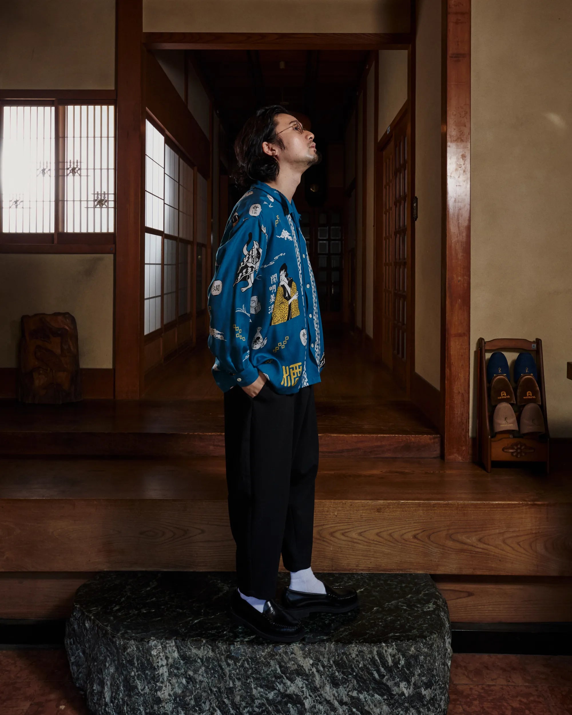 SAKE L/S SHIRT / BLUE