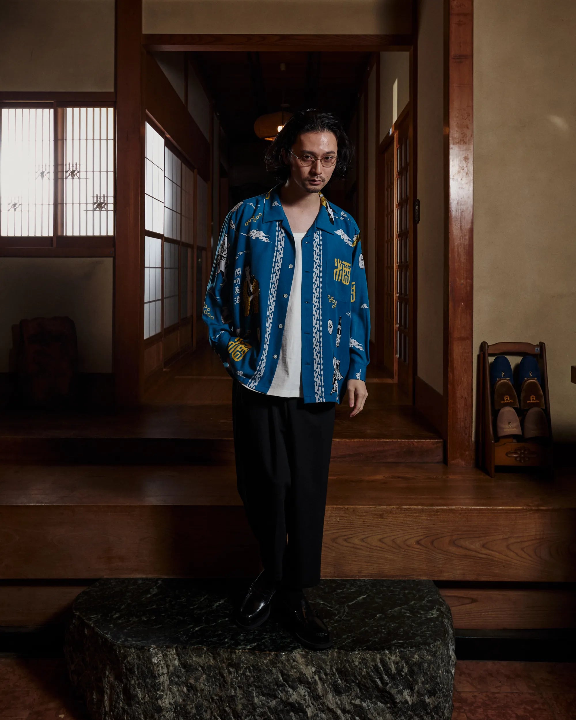 SAKE L/S SHIRT / BLUE