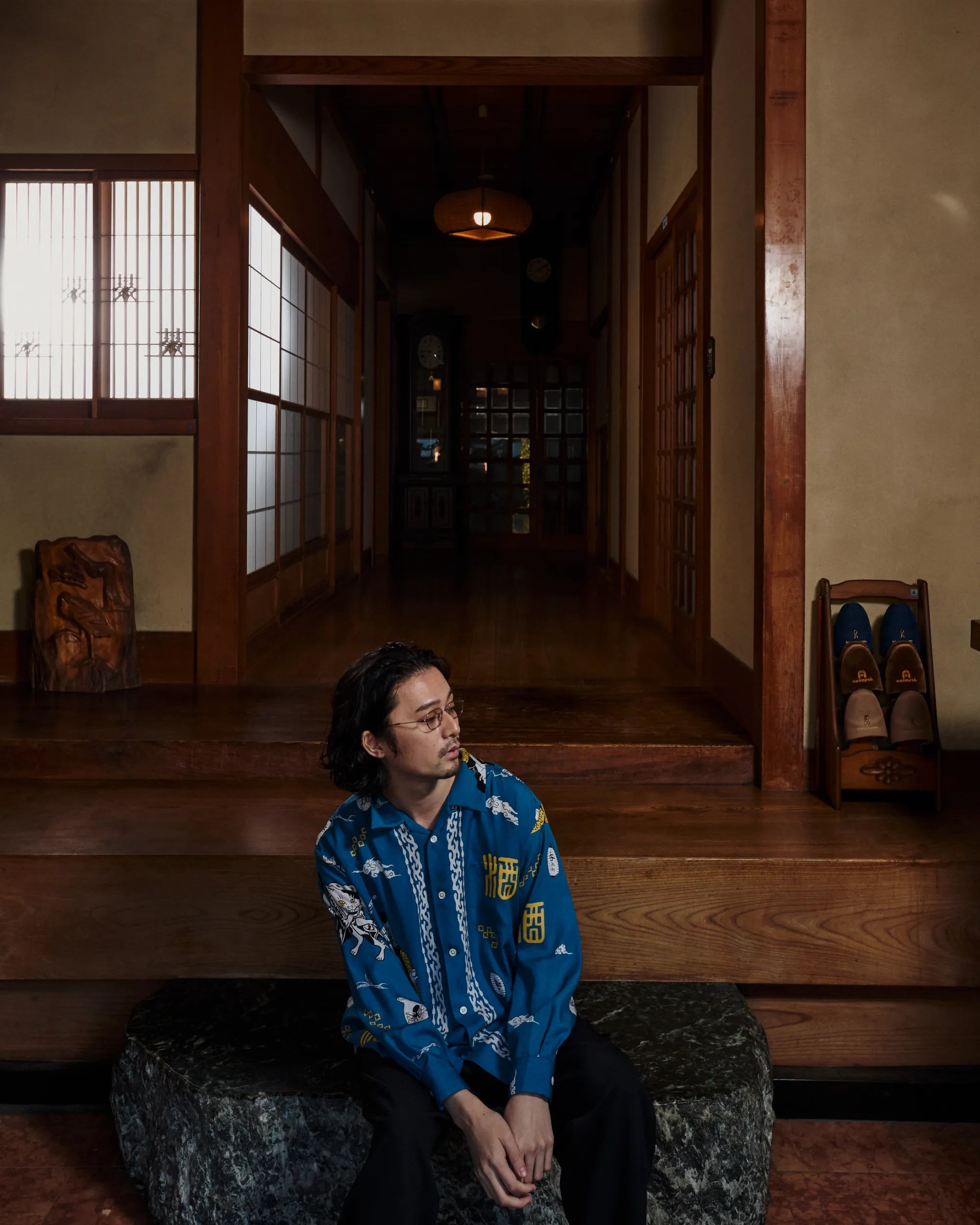 SAKE L/S SHIRT / BLUE