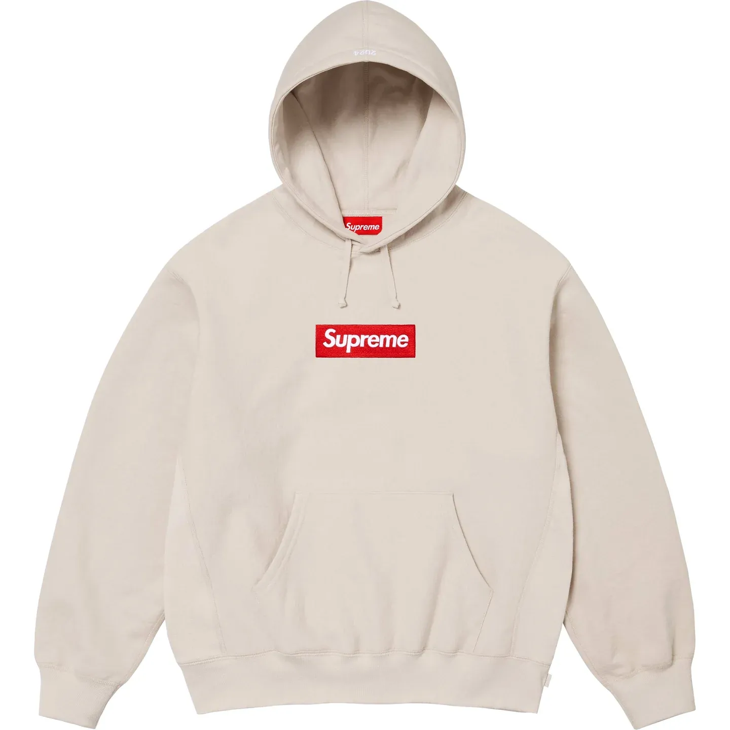【Supreme】2024年最新作 スクエアロゴフーデッドスウェットシャツ オフホワイト