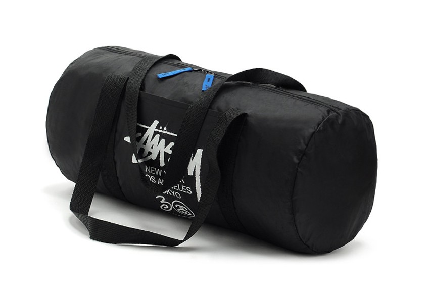 Stussy 30th anniversary personalized cylindrical sports fitness travel bag